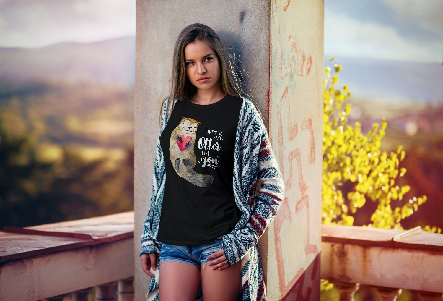 MoonWorks Print-Shirt Damen T-Shirt There is günstig online kaufen