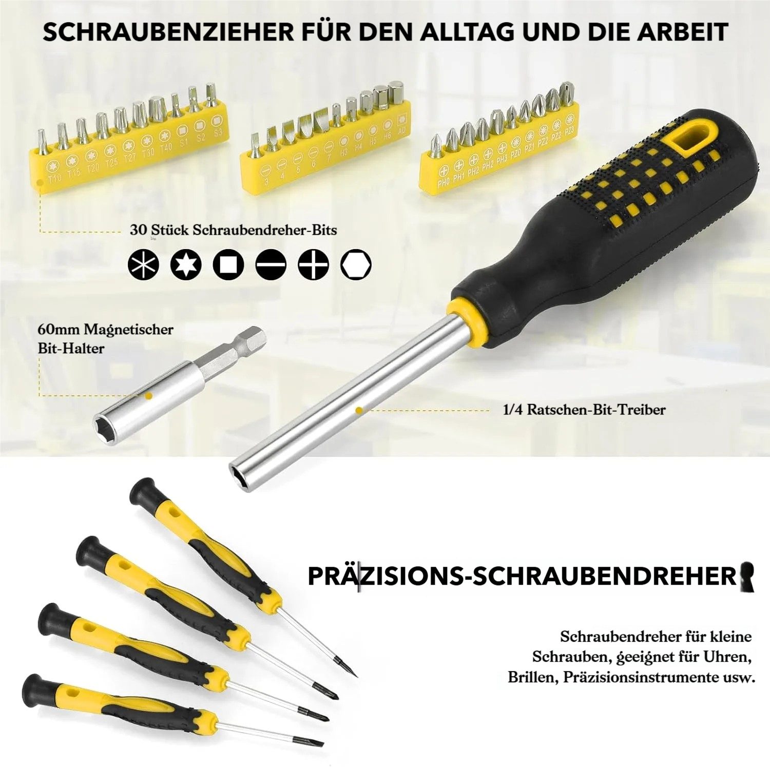 TLGREEN Werkzeugset 218-teiliger Werkzeugsatz,Premium-werkzeugkoffer, (inkl. Säge, Steckschlüsseln & verstellbaren Schlüsseln), für tägliche Reparaturen und Hei – Bild 4 von 5