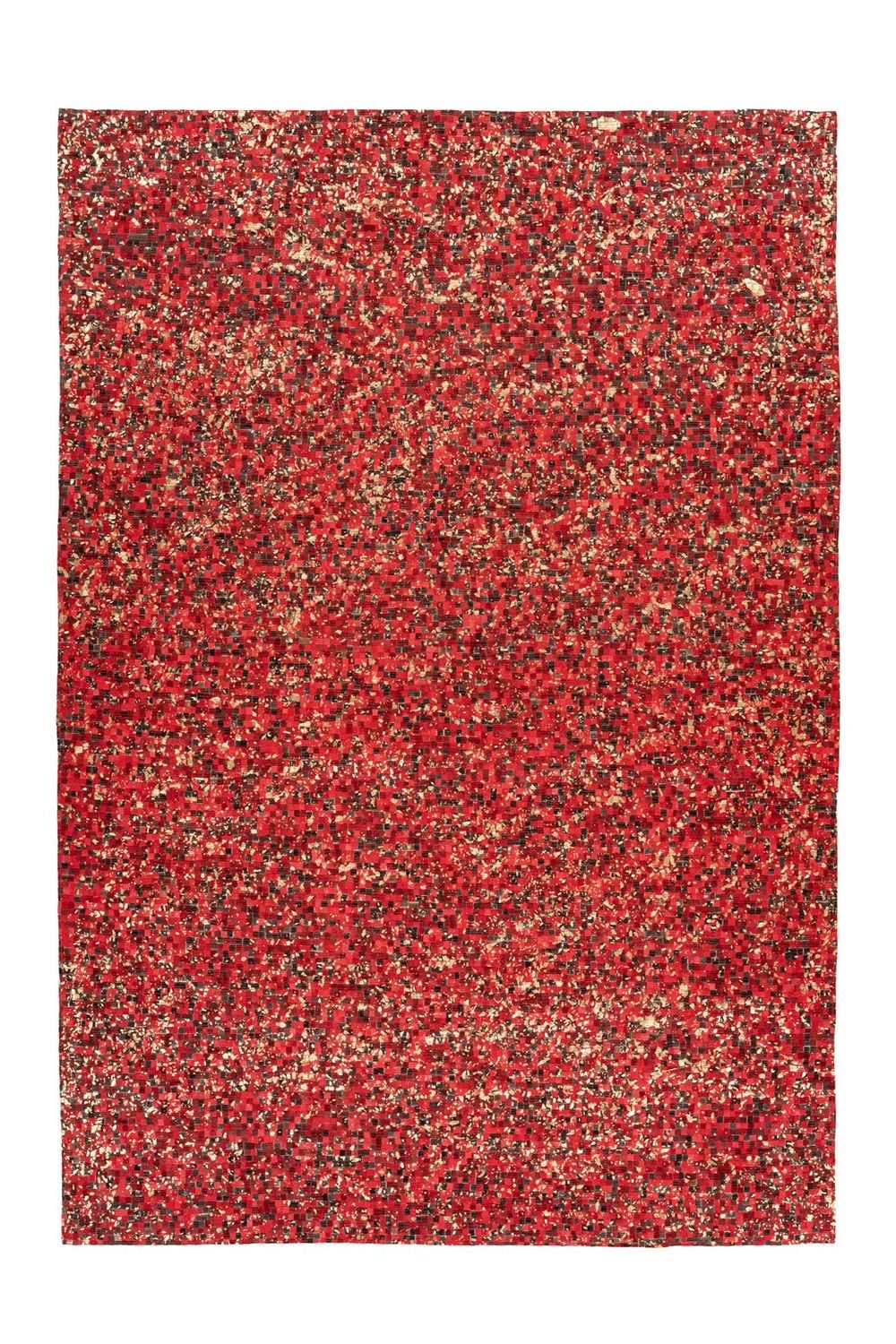 Teppich Boss Teppich Flachgewebe Teppich Fiona 125 - Rot / Gold, rechteckig, Höhe: 5 mm