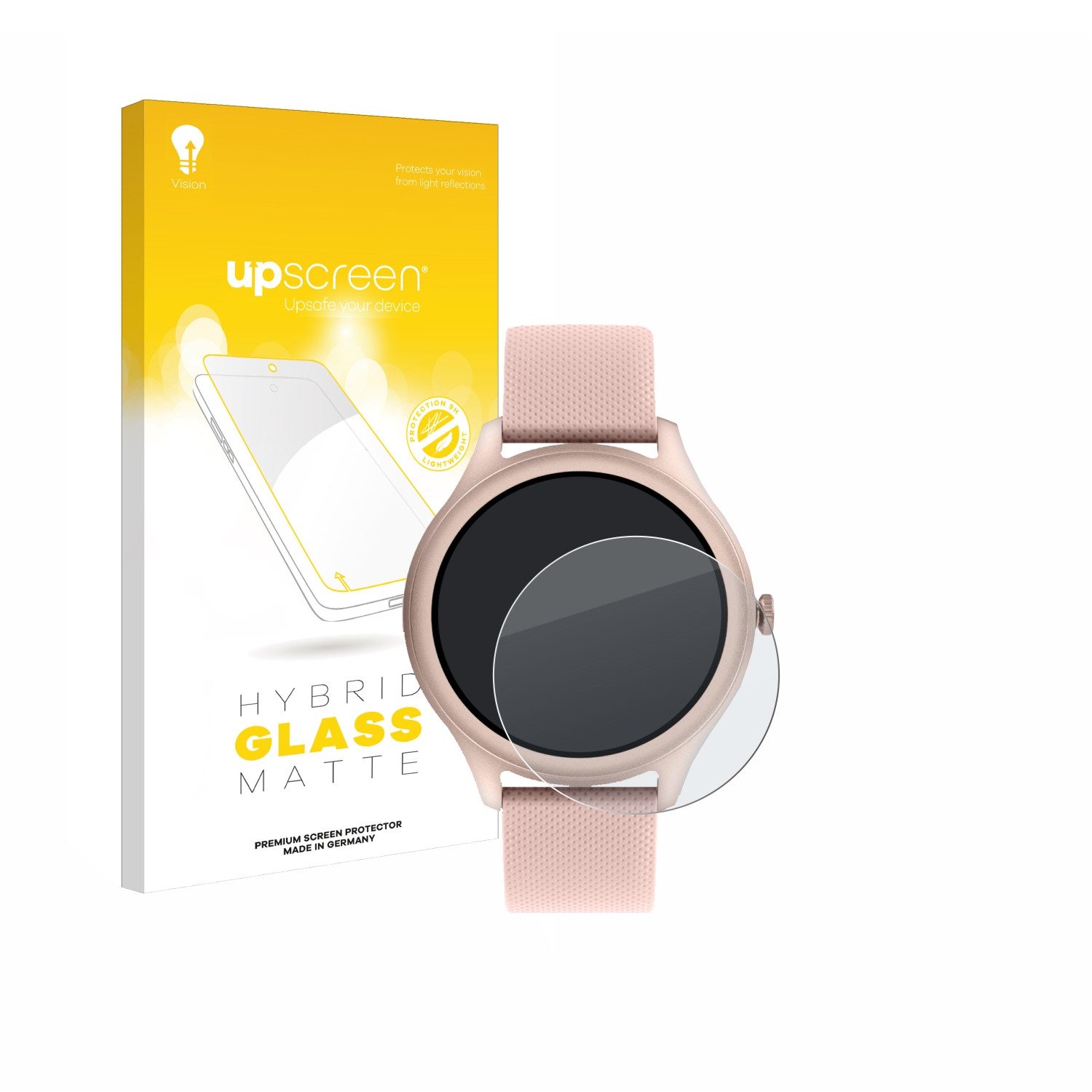 upscreen Displayschutzglas Folie für Reflex Active Spectra 300 R AMOLED 1.43", Schutzfolie Glas Panzer Display Schutz matt