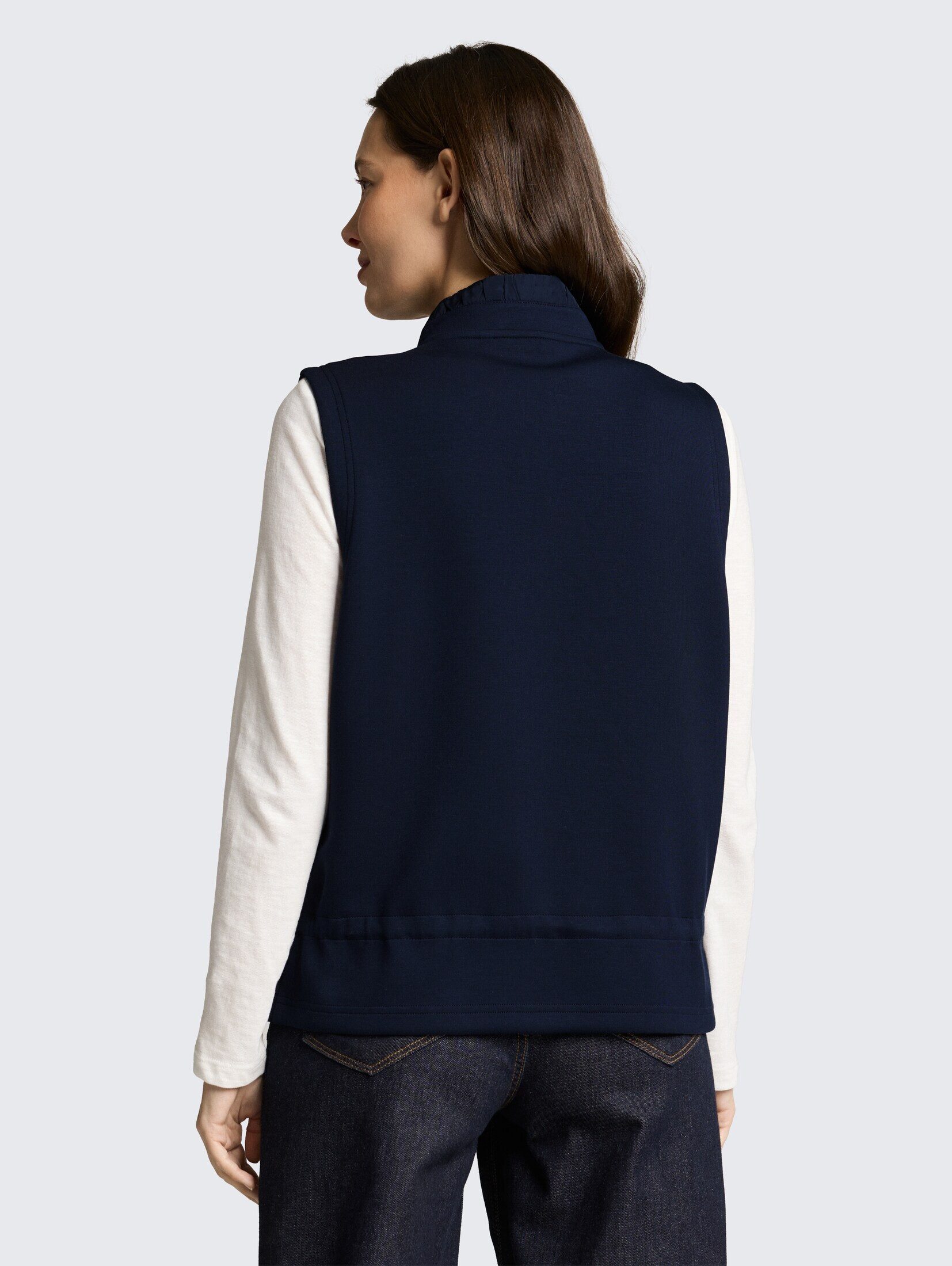 TOM TAILOR Sweatjacke Strick & Sweatshirts Scuba Sweatweste mit Stehkragen