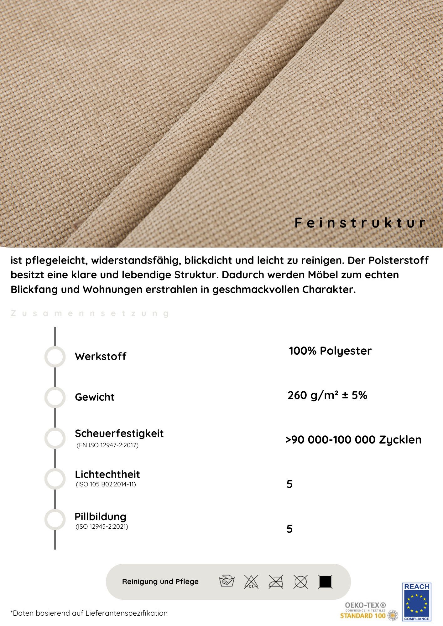 COLLECTION AB Schlafsofa Ulla, B: 186 cm, Liegel. 142x186 cm, Bettfunktion, Bettkasten & 2 Wende-Rückenkissen