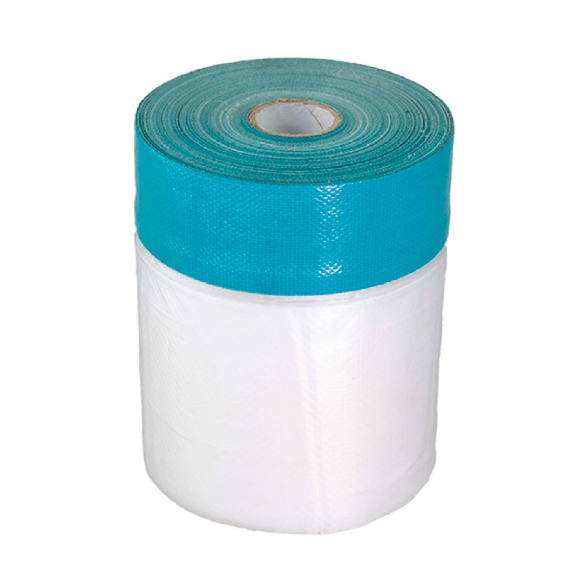 TRUFA Schutzfolie, (UV Masker Extra - Abdeckfolie mit Klebeband selbstklebend, 1-St), Malerfolie, Abklebefolie