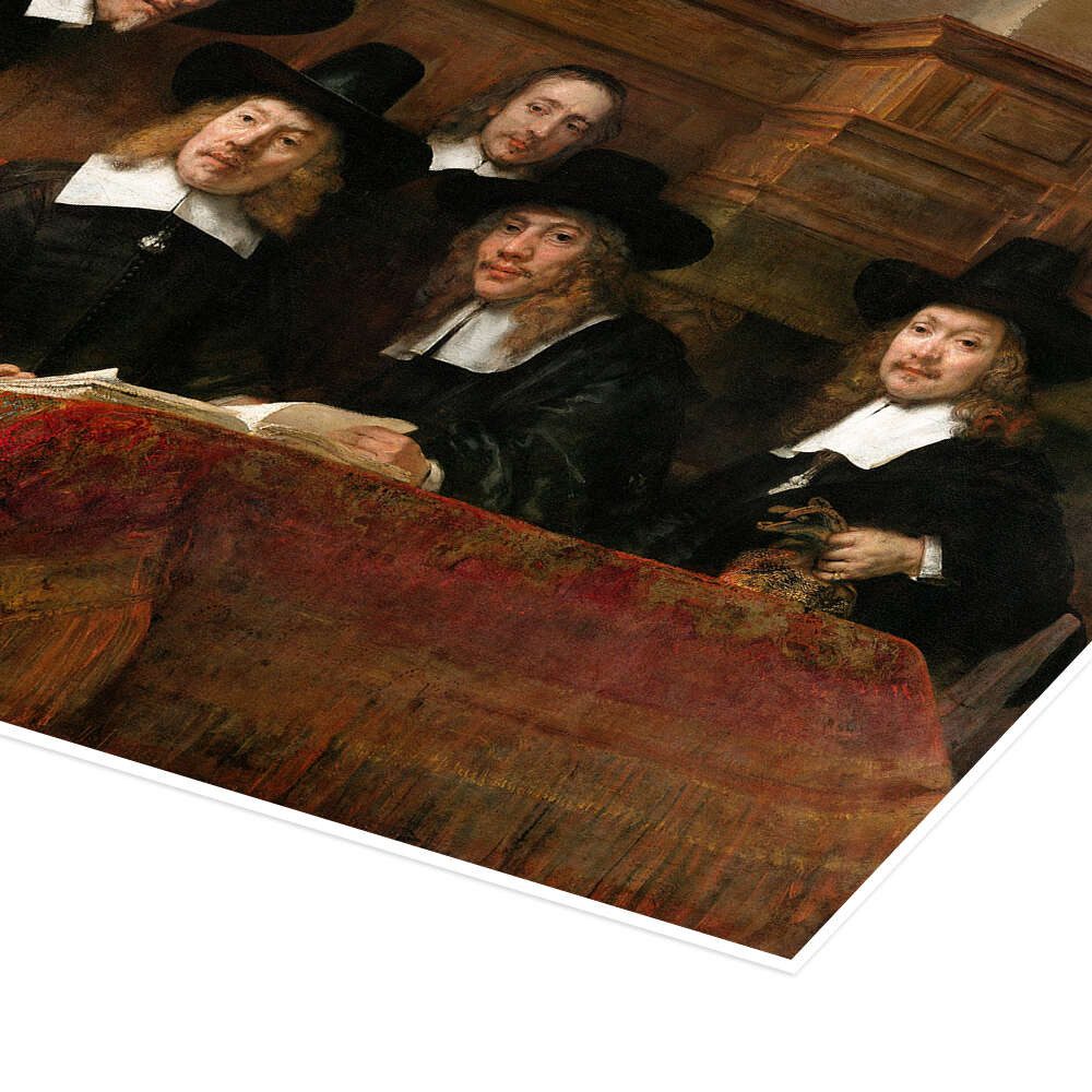 Posterlounge Wandbild Die Staalmeesters, Rembrandt van Rijn, erhältlich als Poster, Leinwandbild, Wandsticker oder Acrylglasbild