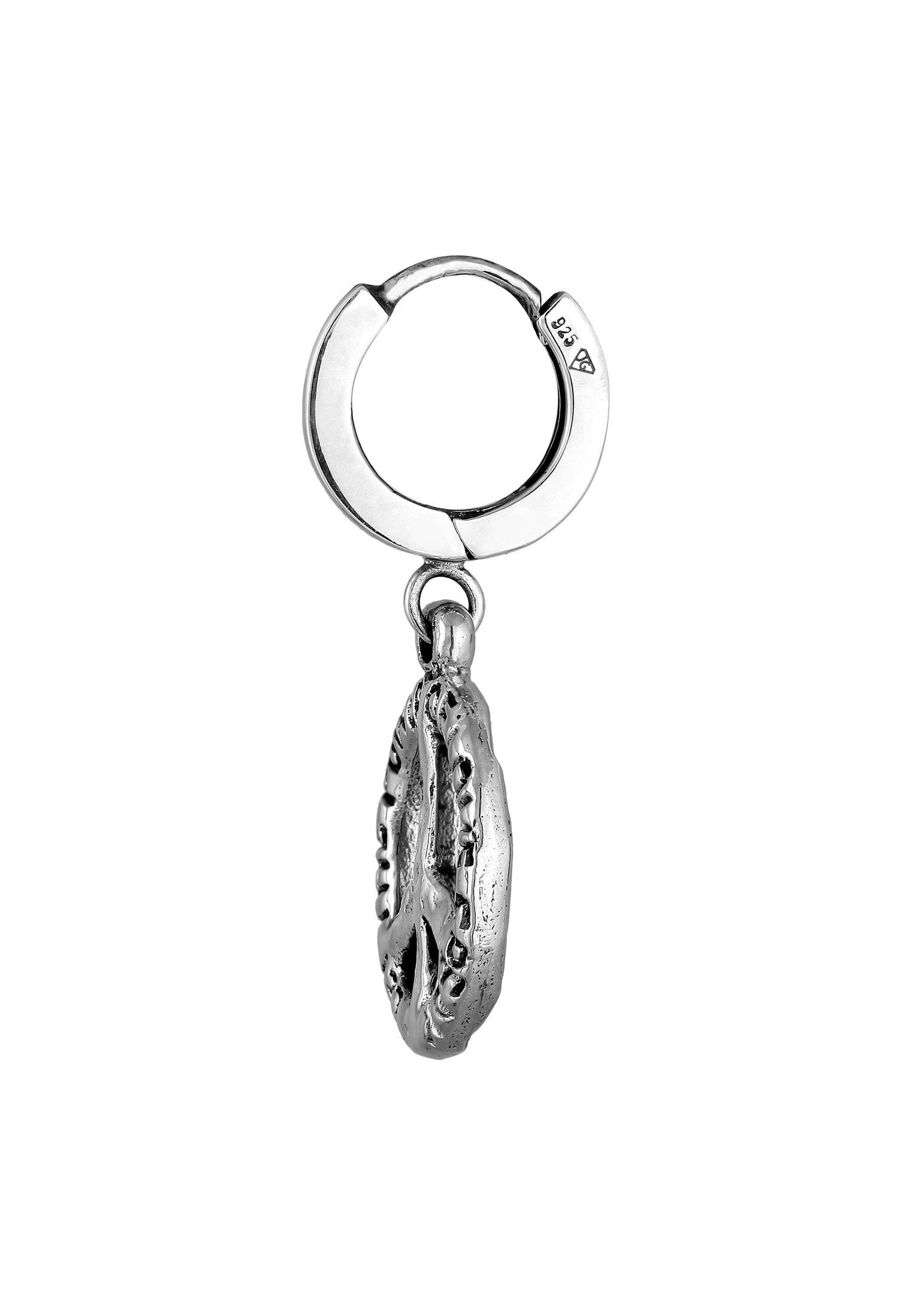 HAZE & GLORY Paar Creolen Creolen Peace Frieden Used 925 Sterling Silber, Peace-Zeichen