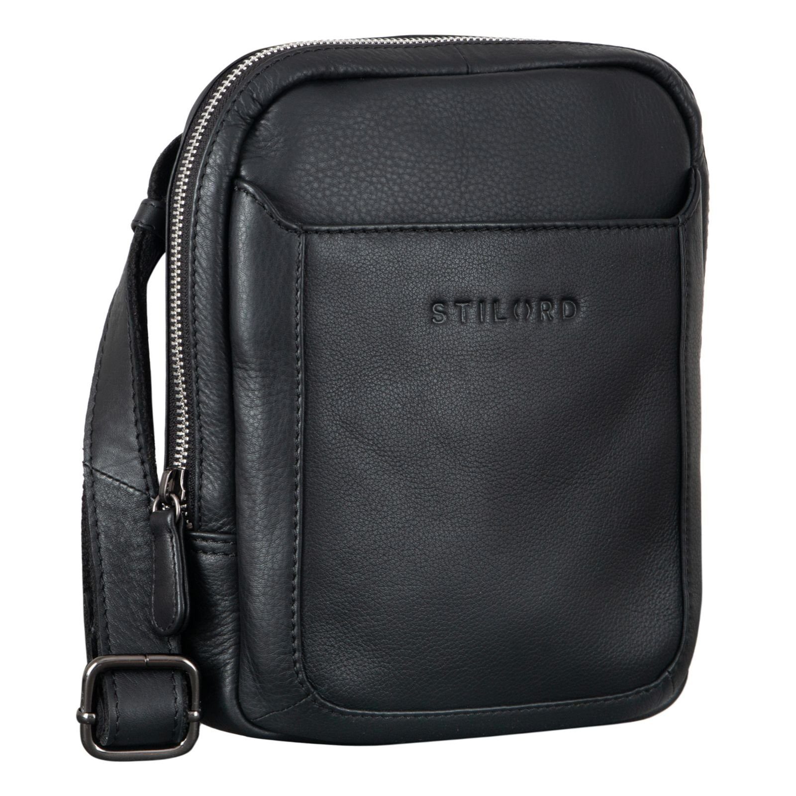 STILORD Messenger Bag "Costa" Herrenhandtasche Leder Umhängetasche schwarz