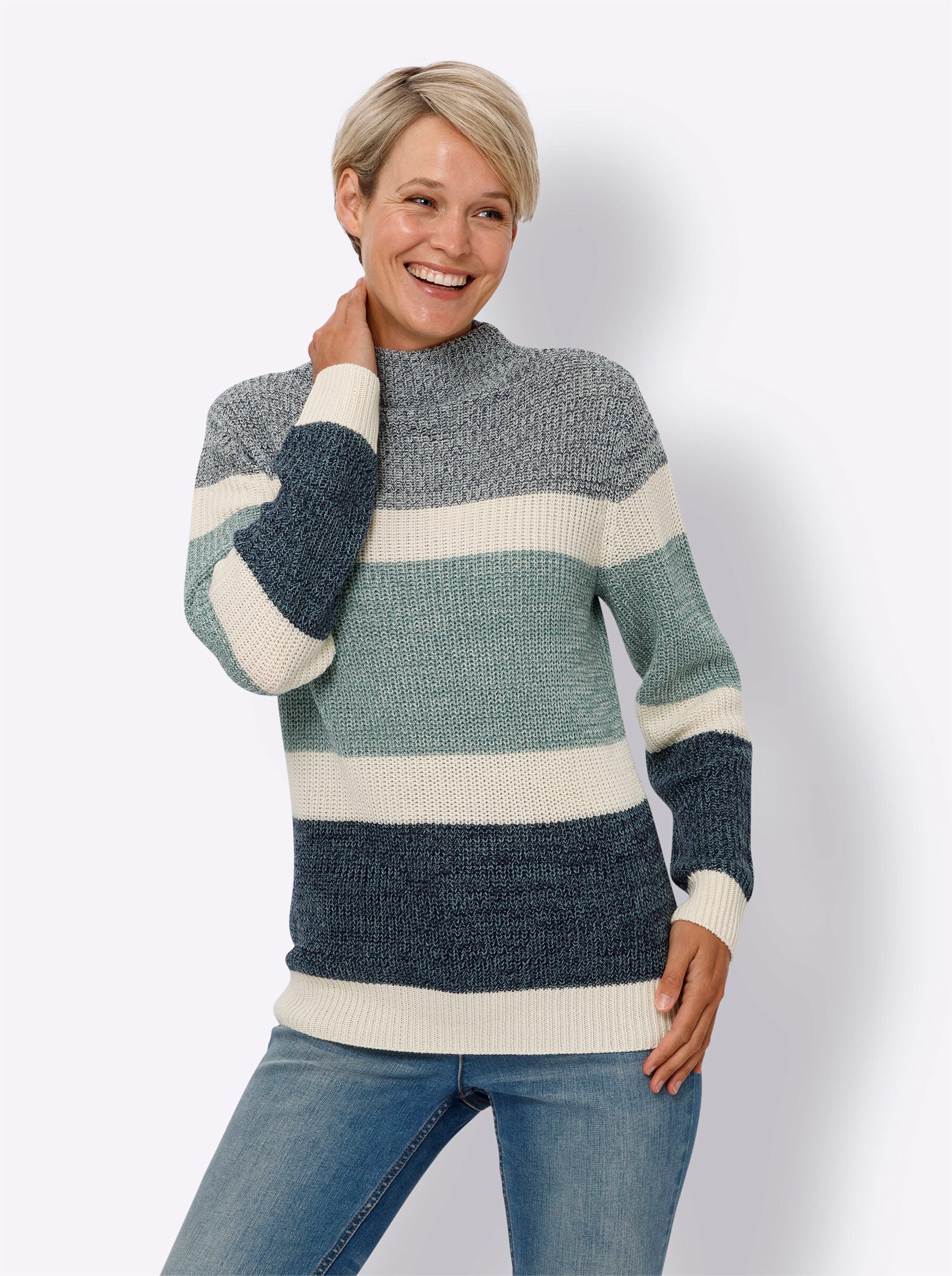 Sieh an! Strickpullover Langarm-Pullover . günstig online kaufen
