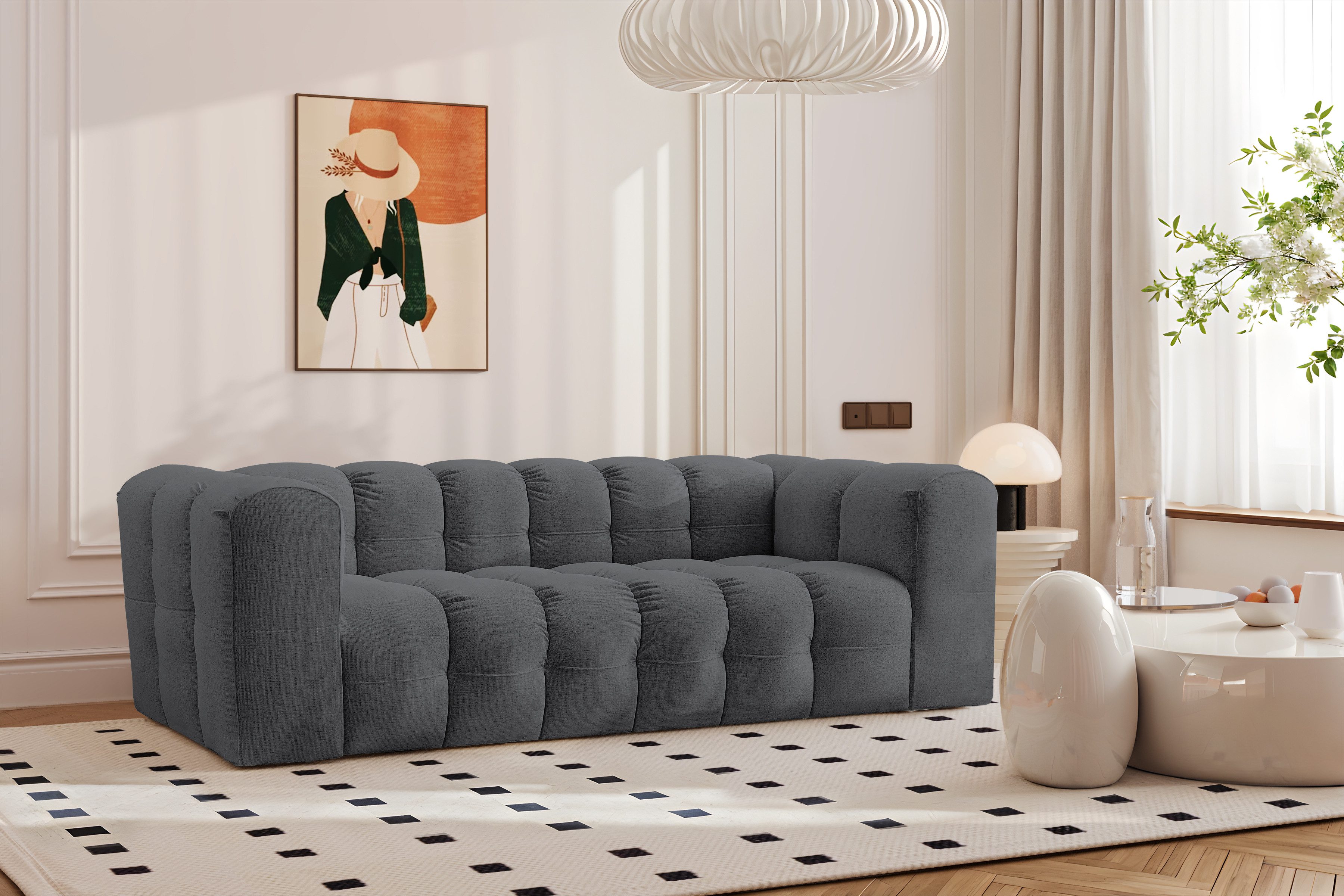 Kaiser Möbel 3-Sitzer Sofa BALOO, stoff Moly und Arena, modern, pflegeleichter Chenille-Stoff, Water-Repellent-Technologie