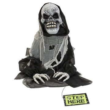 SATISFIRE Dekofigur Halloween Figur DEATH MAN, 68cm - bewegte, gruselige Zomiefigur