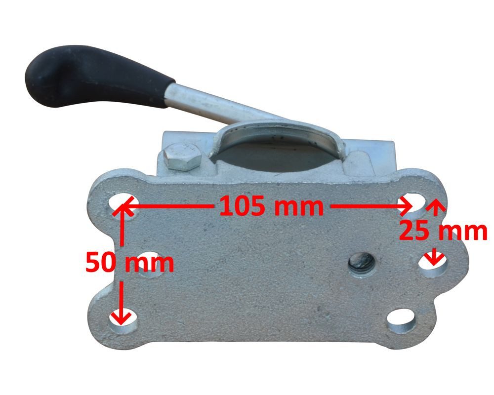 Knott Anhänger Klemmhalter Ø48 mm - Guß -LBG48 - Klemmschelle für Stützrad / Stützen