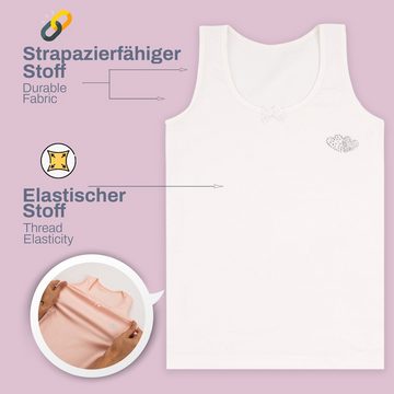 LOREZA Unterhemd 5er Set Mädchen Unterhemden - Strass - Bunt (Set, 5-St)