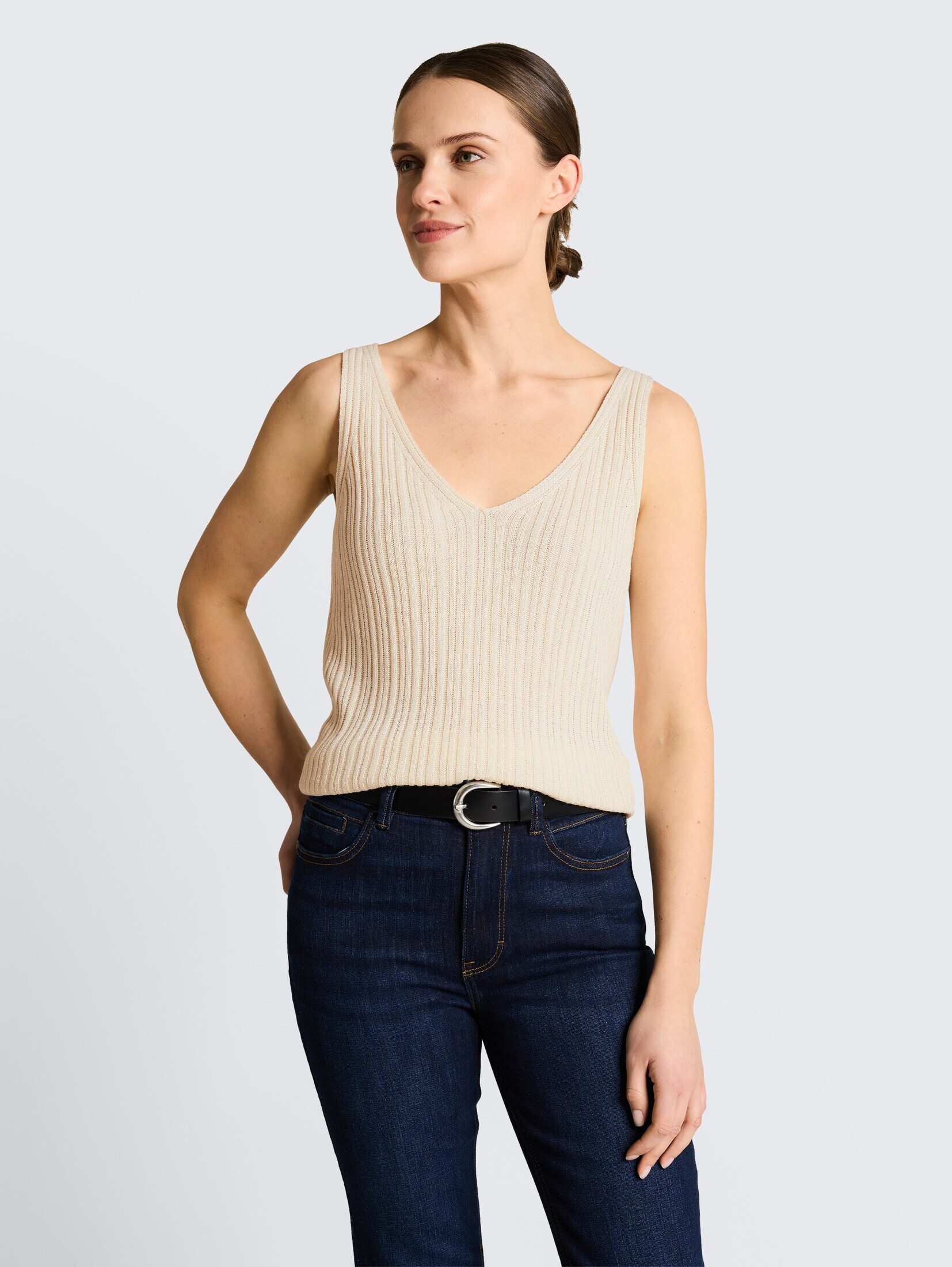 TOM TAILOR Strickpullover Pullover & Strickjacken Stricktop mit V-Ausschnitt