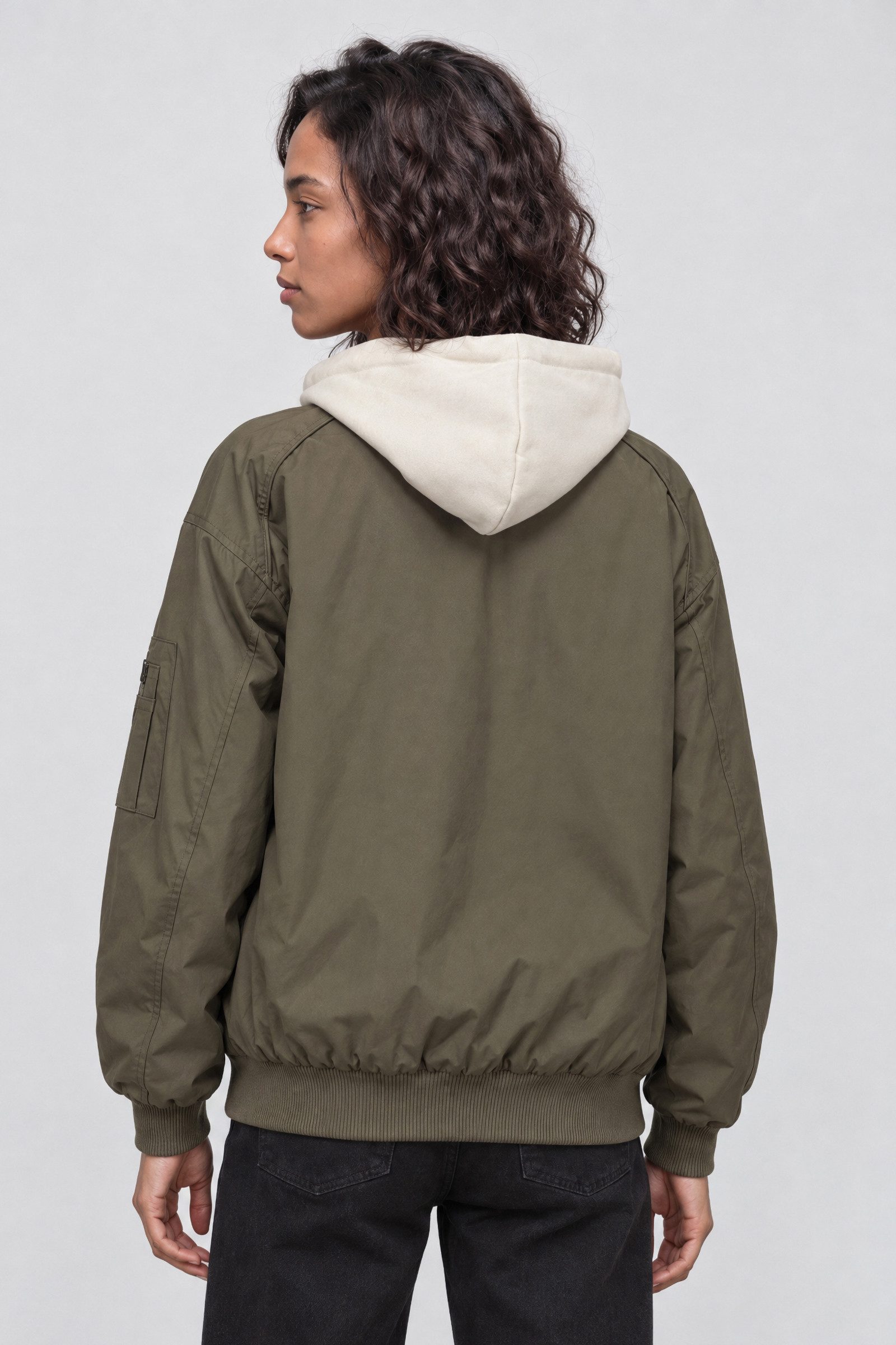 Alife & Kickin Bomberjacke Damen MarylouAK A Übergangsjacke, Jacke Sweat-Kapuzeneinsatz, Zwei-Wege-Reißverschluss, Raglanärmel – Bild 4 von 5
