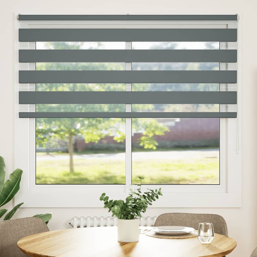 Rollo Doppelrollo Dunkelgrau 160x150cm Stoffbreite 155,9 cm Polyester, vida günstig online kaufen