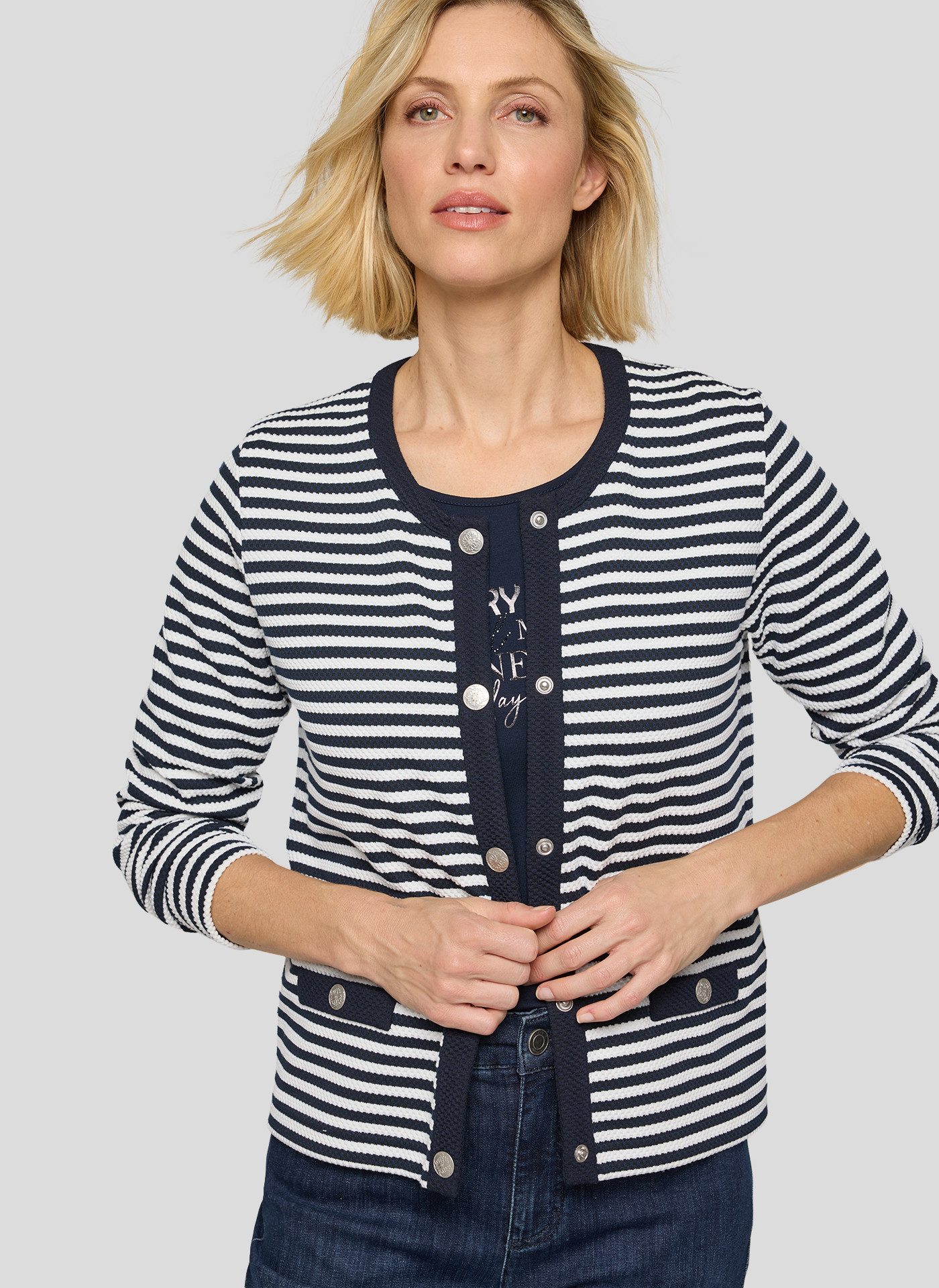 Rabe Blouson mit Streifen Muster