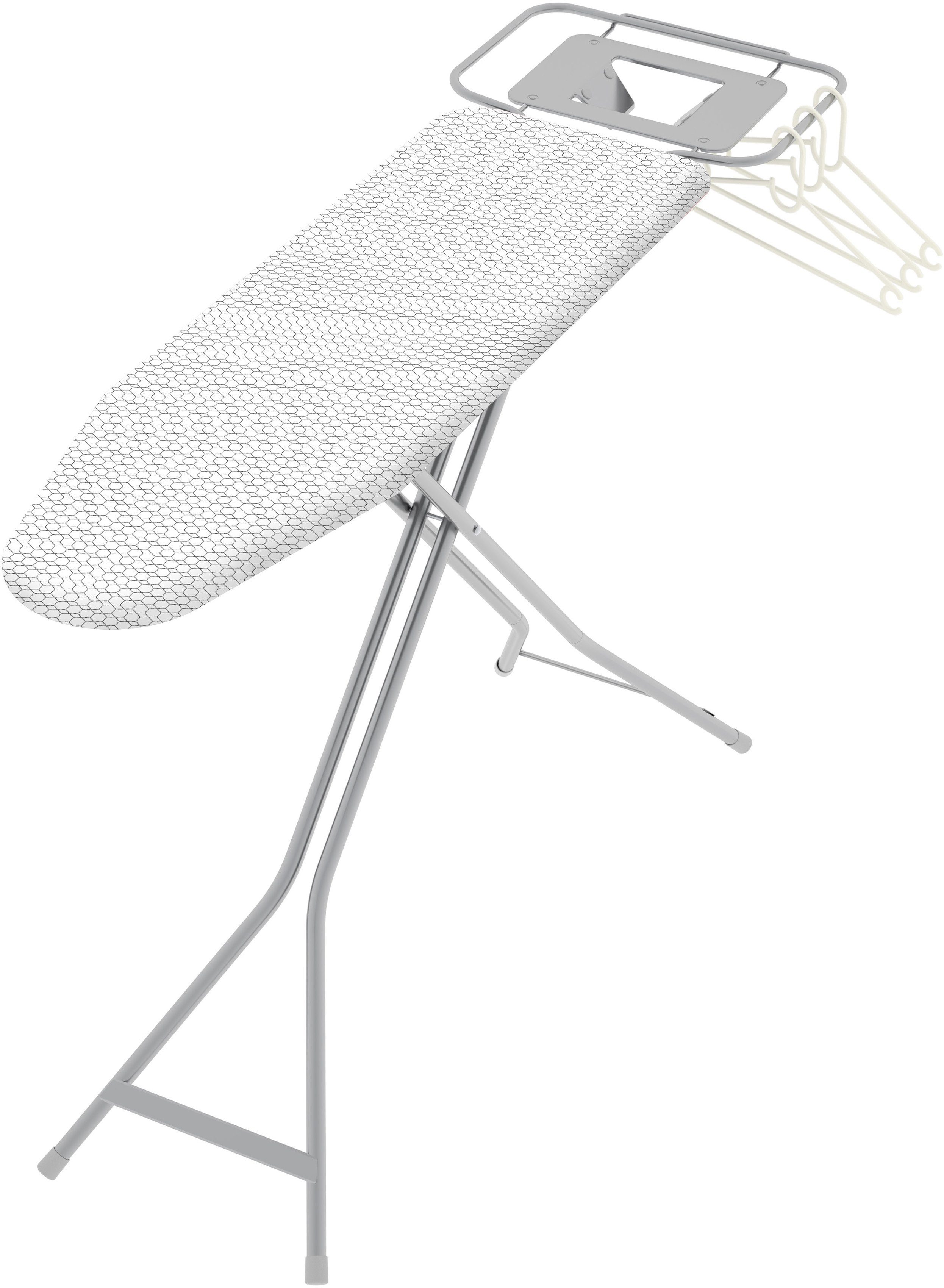 Bischof Colombo Bügelbrett Tropfen/Poseidon, Bügelfläche 114x36 cm, inkl. 3 Kleiderbügel
