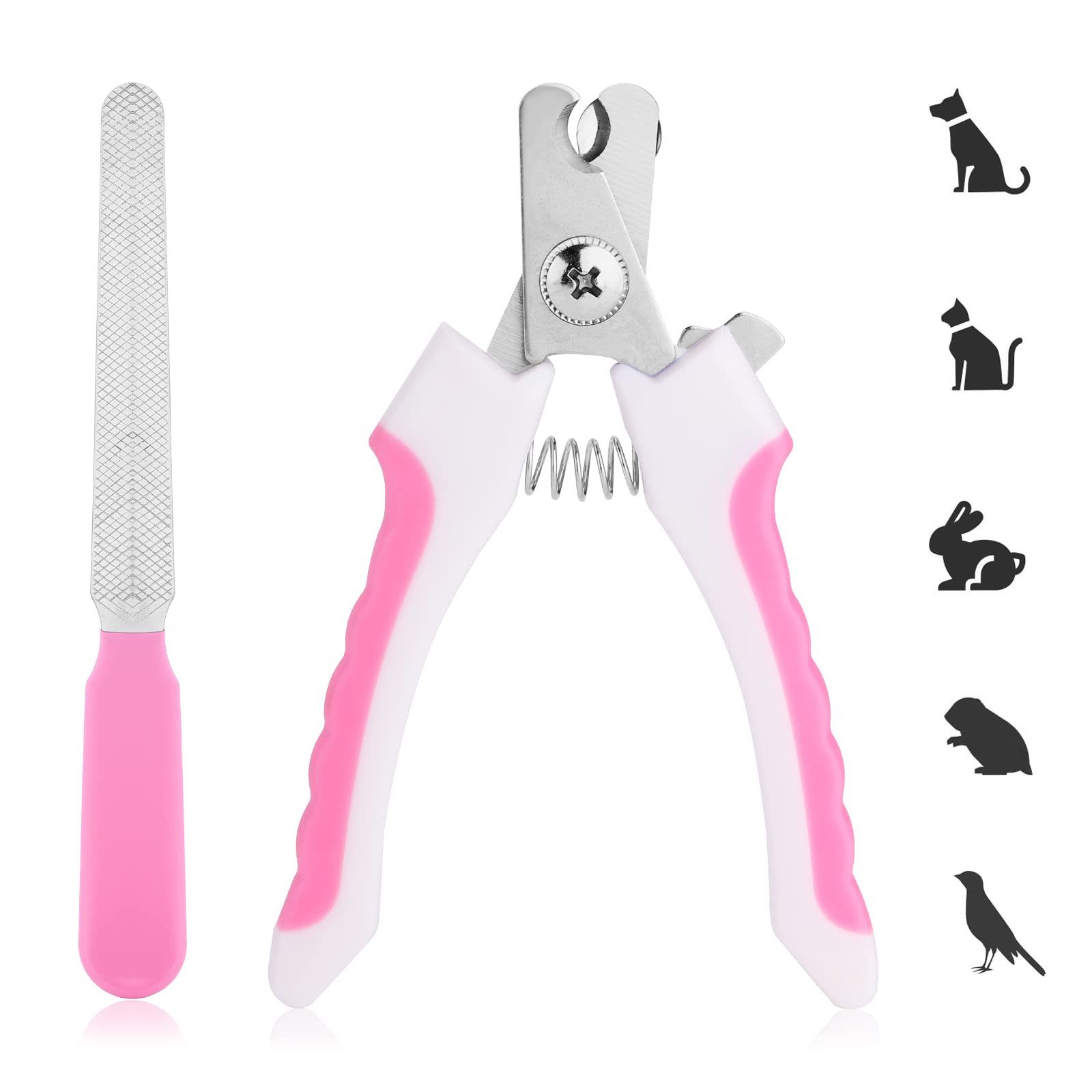 Krallenschneider Krallenschneider Pfotensichere Hunde Krallenschere mit Nagelfeile rosa