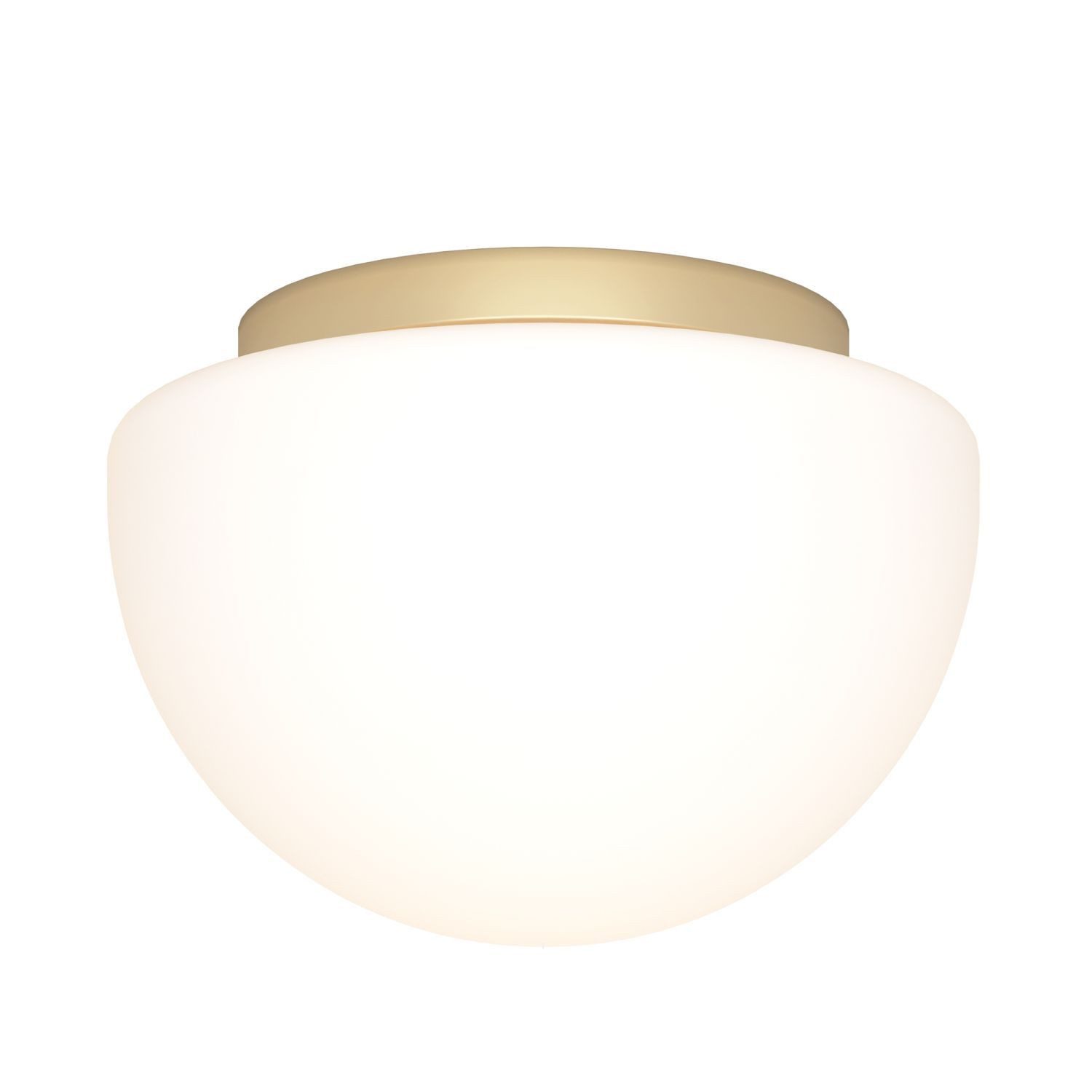 Licht-Erlebnisse Deckenleuchte PINA, ohne Leuchtmittel, Glas Metall D: 31,5 cm in Gold Weiß E27 rund Modern