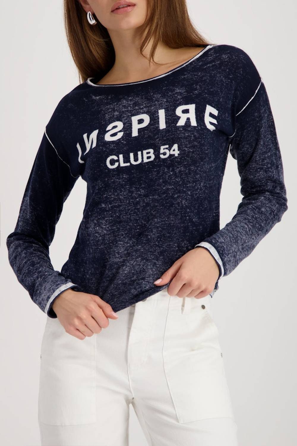 Monari Rundhalspullover 410213 modern günstig online kaufen