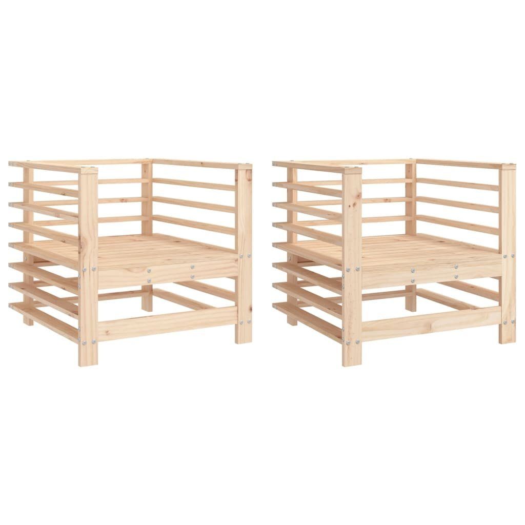 vidaXL Sofaelement Gartenstühle 2 Stk. Massivholz günstig online kaufen