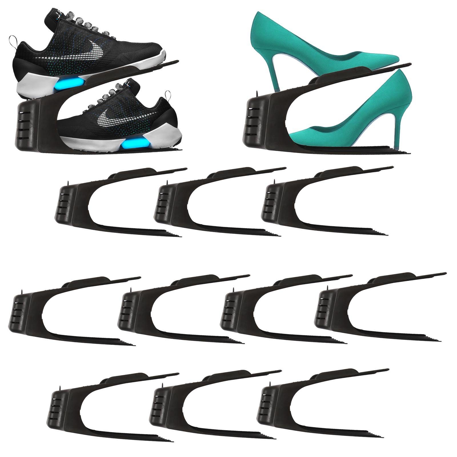 HAC24 Schuhregal Schuhe Organizer Aufbewahrung Schuhhalter Schuhstapler Sch günstig online kaufen