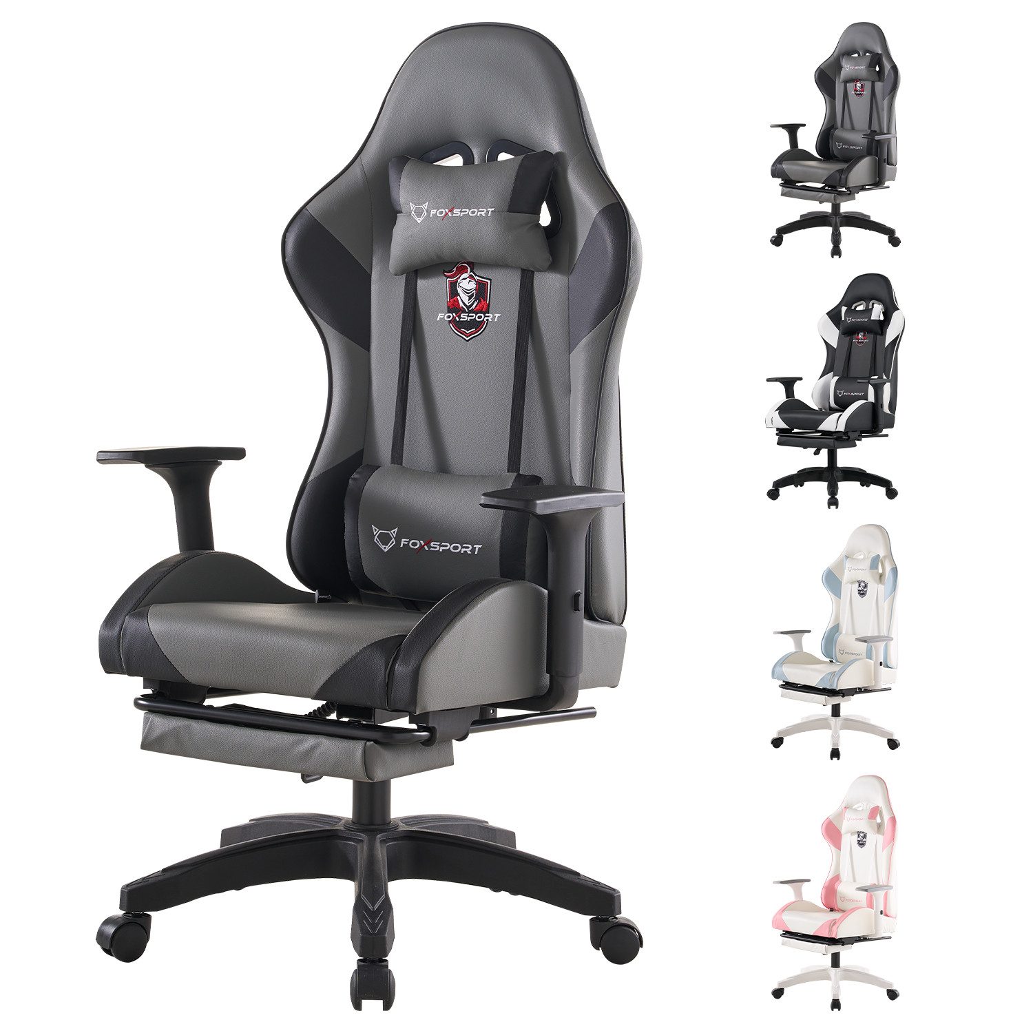 IKIDO Gaming-Stuhl inkl. Rücken- & Nackenkissen, ergonomischer Bürostuhl (C günstig online kaufen