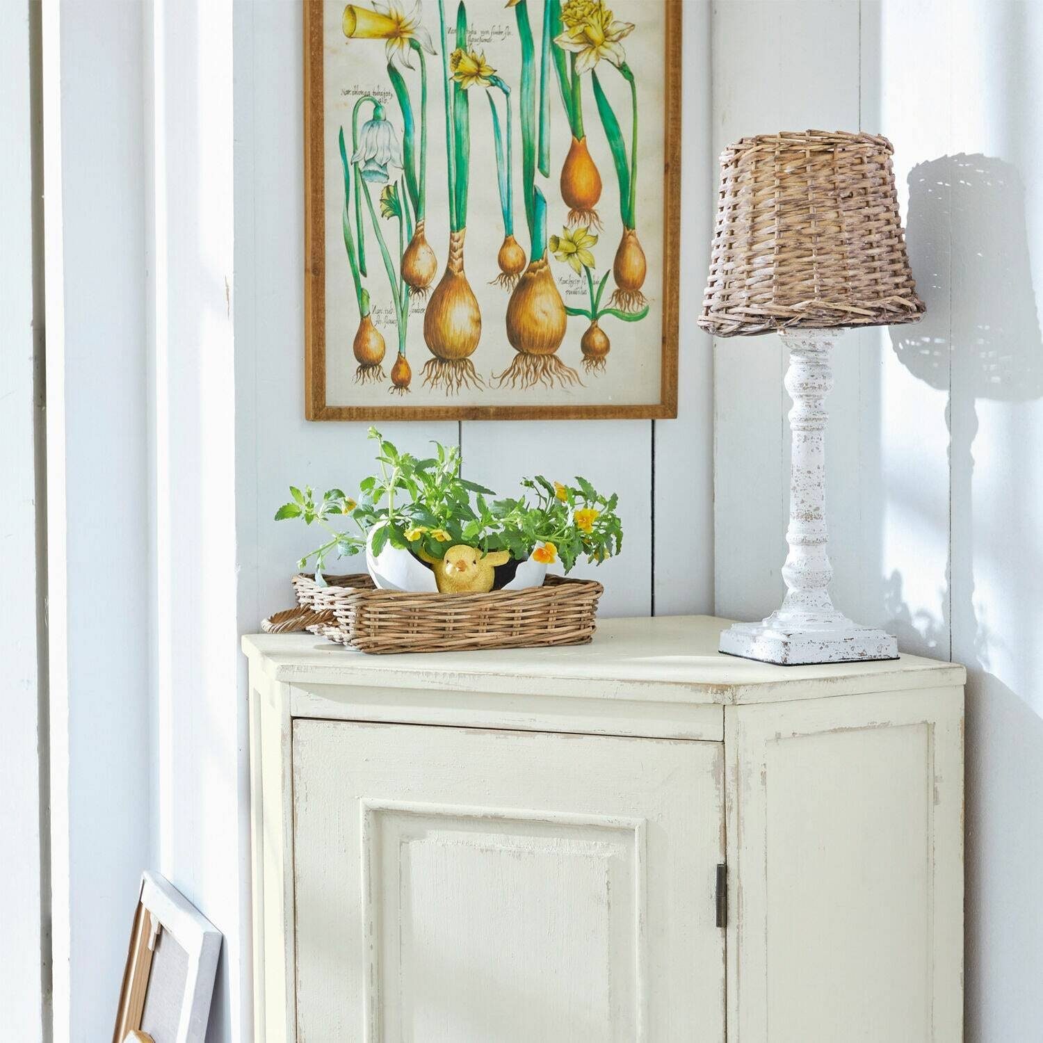 Mirabeau Osterfigur Deko-Schale Alfie weiß/gelb