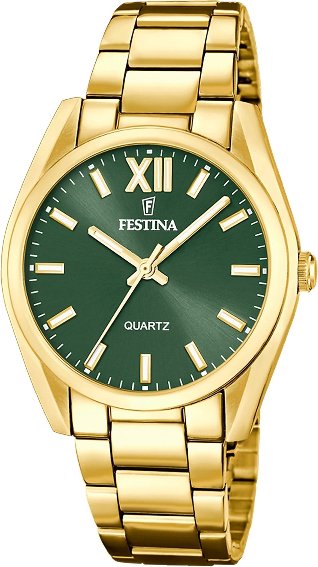 Quarzuhr Festina Damenuhr Edelstahl gold Festina
