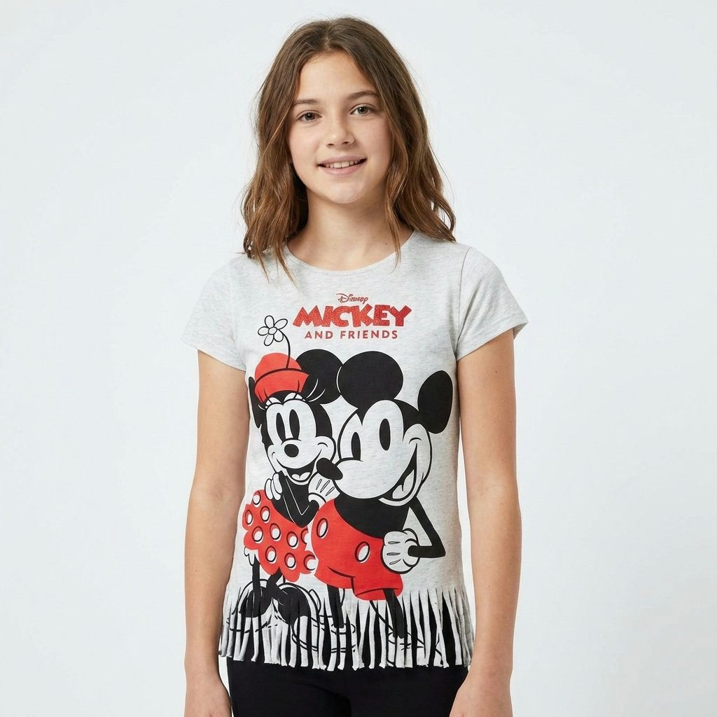 Disney Print-Shirt Minnie und Mickey Maus Jugend Mädchen T-Shirt Gr. 134 bis 164