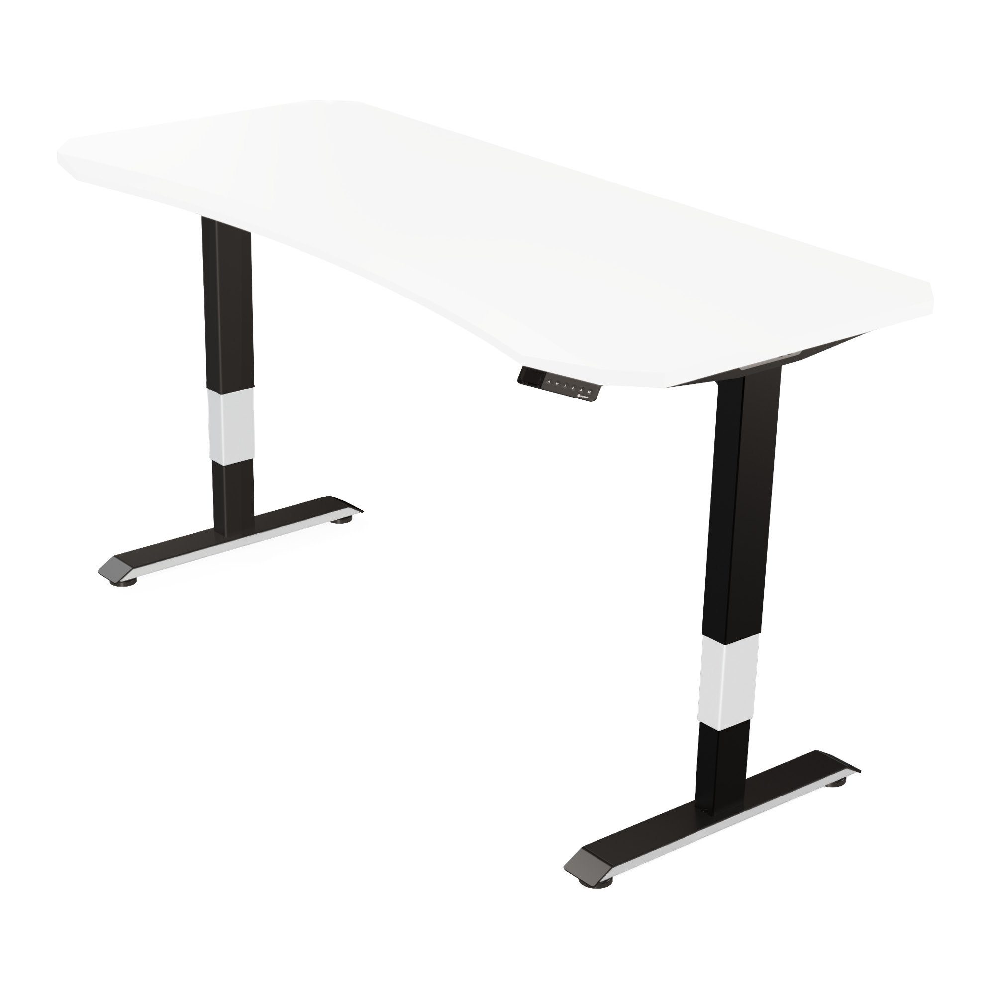 Jahre White Desktopia Gaming Curved GG Gaming Schreibtisch Gamingtisch Elektrisch Garantie Schwarz/Weiß als Arctic Ergotopia Tisch | Setup), (Gaming Premium höhenverstellbarer ergonomisches 7