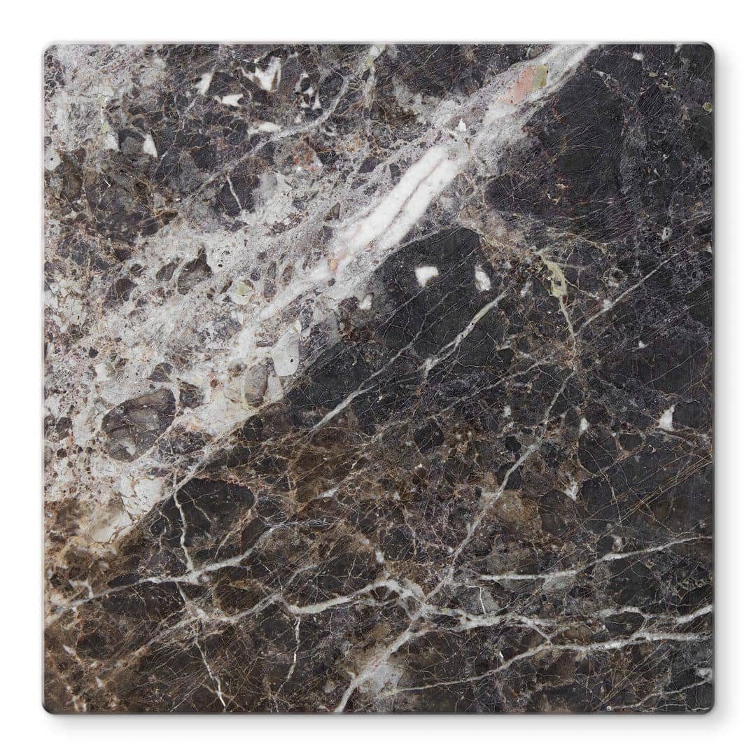 schwarz Tischplatte Marmoroptik Glas K&L Art Marmor Naturstein Wall Beistelltisch Arbeitsplatte