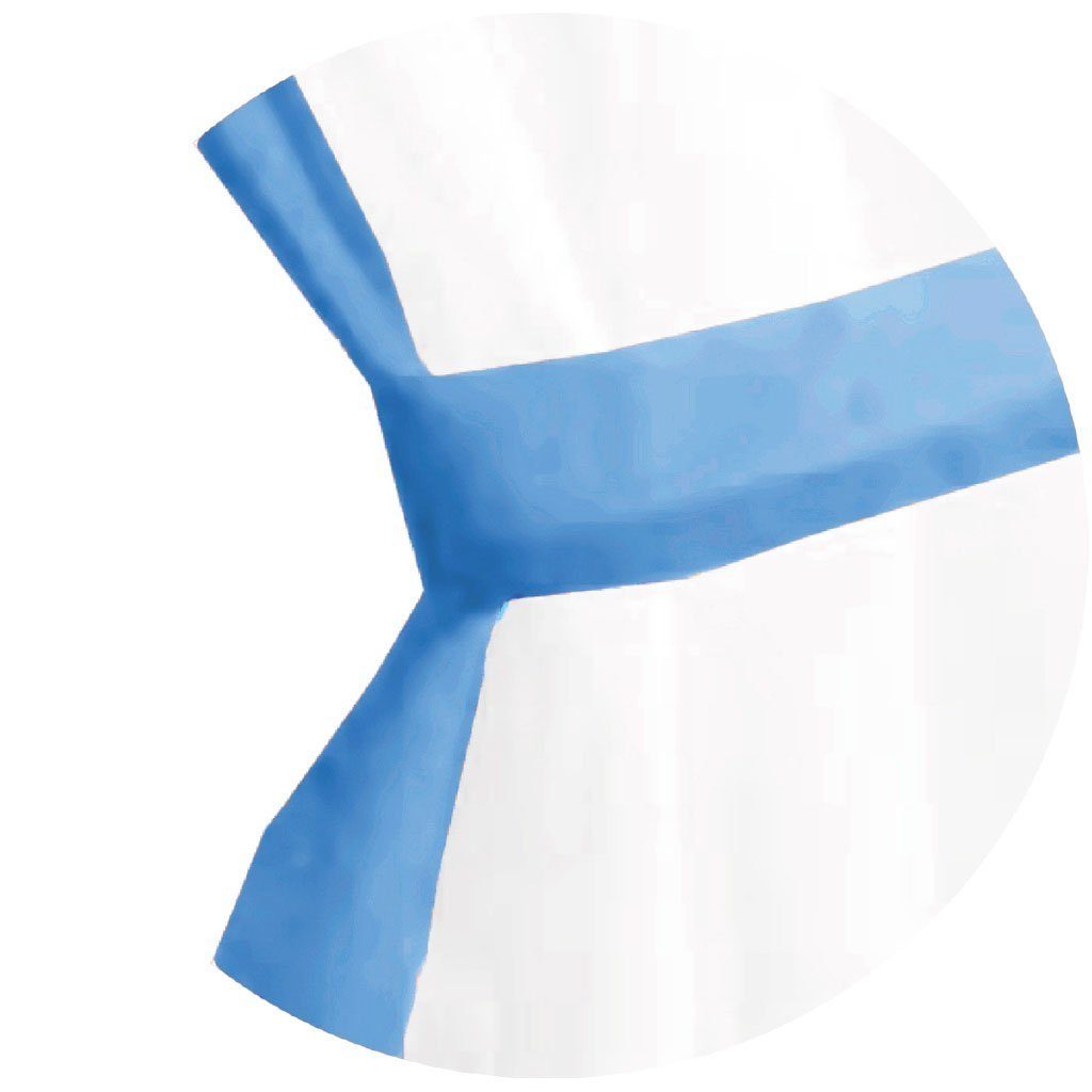 Schlaufen, Küchengardine L), x Landhausstil Raffhalter, (B Blau Vorhang, Gardinenset im Schlaufenschal, transparent, Arsvita, inkl. 120 140 x