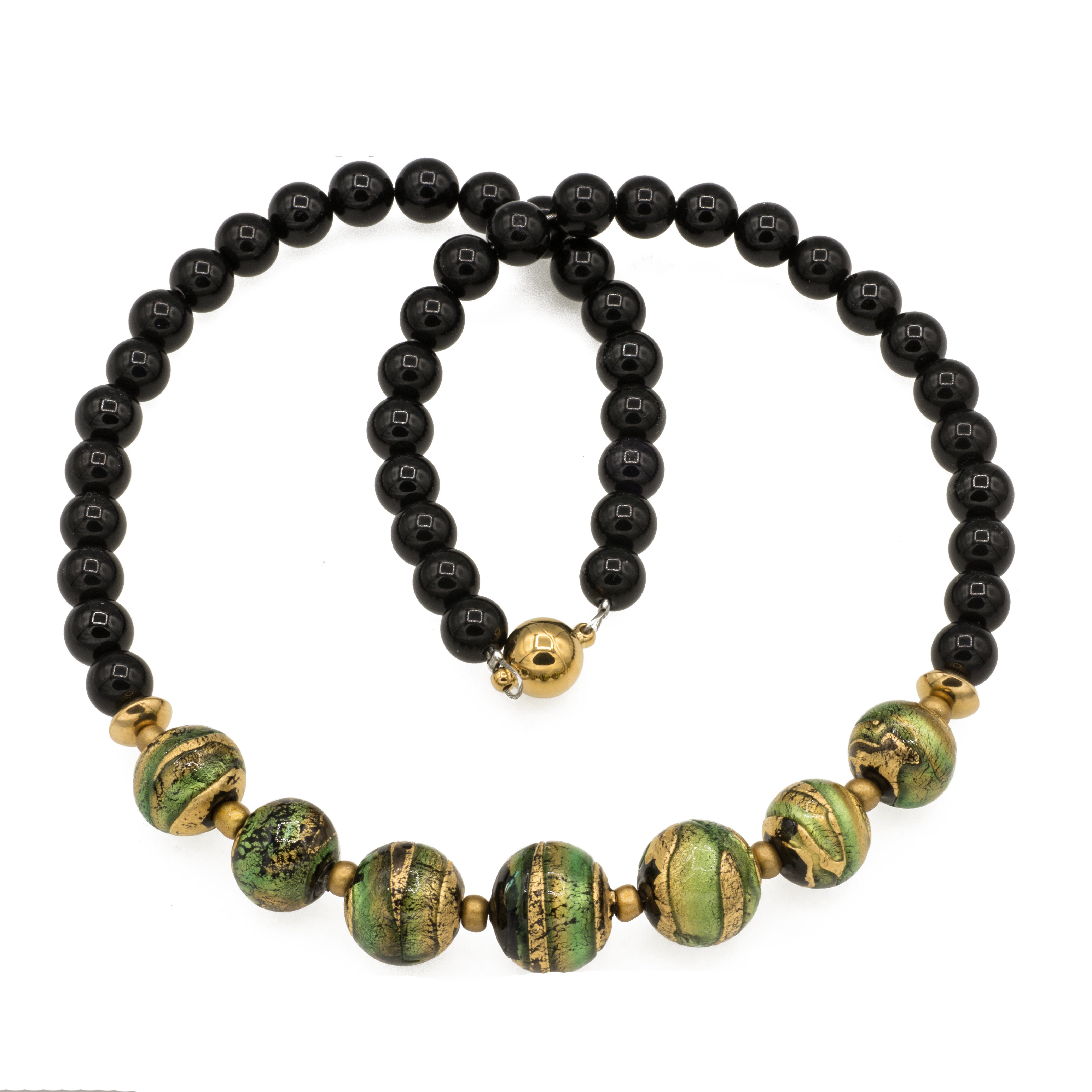 Perlenkette Kette mit Murano Glas Perlen günstig online kaufen