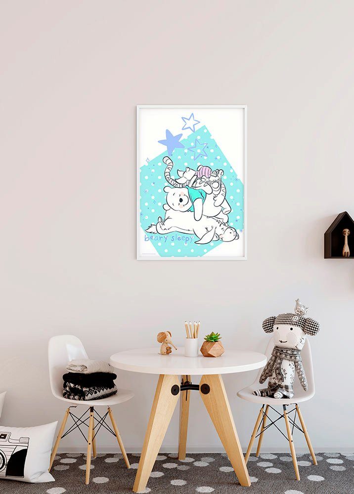 Komar Bild Winnie the Pooh Beary Sleepy, Disney (1 St), Wandbild zur Dekoration im Kinderzimmer - ohne Rahmen