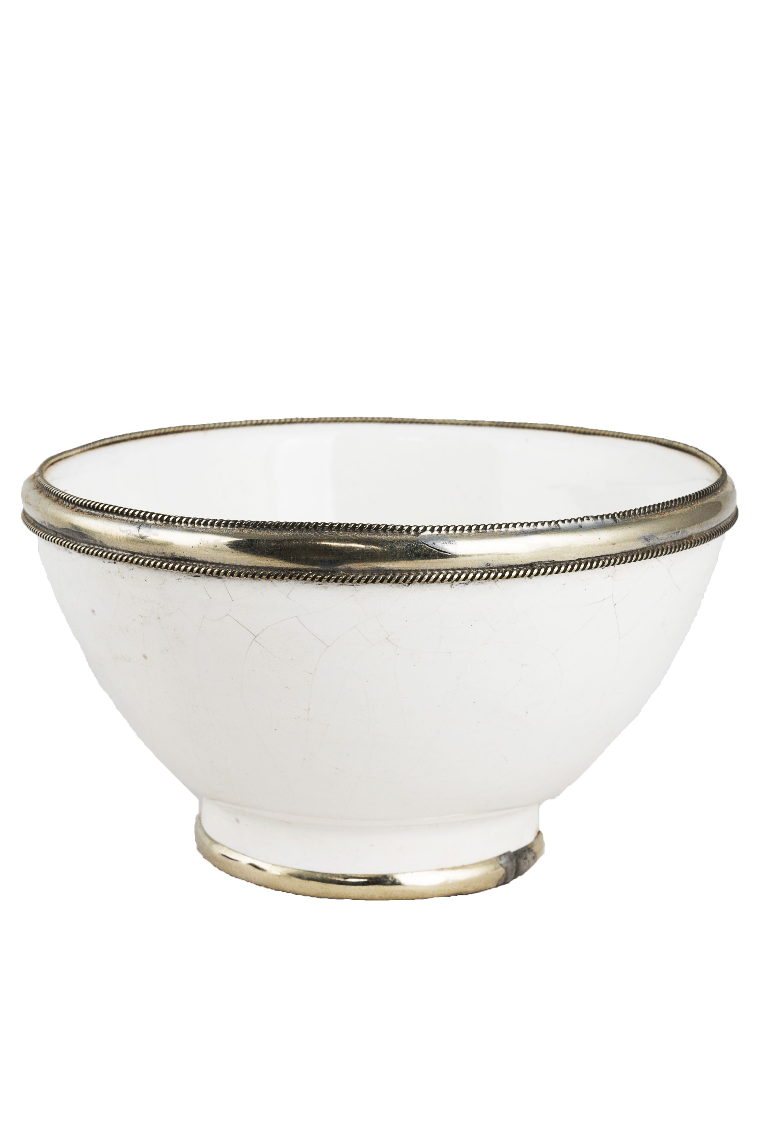 Marrakesch Orient & Mediterran Interior Dipschale 4er Set Orientalische Keramikschale Cariba aus Keramik in Weiß 11 cm, Kermaik, (4er Set, 4-tlg), Handarbeit
