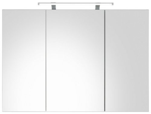 Schildmeyer Spiegelschrank »Dorina« Breite 100 cm, 3-türig, LED-Beleuchtung, Schalter-/Steckdosenbox, Glaseinlegeböden, Made in Germany