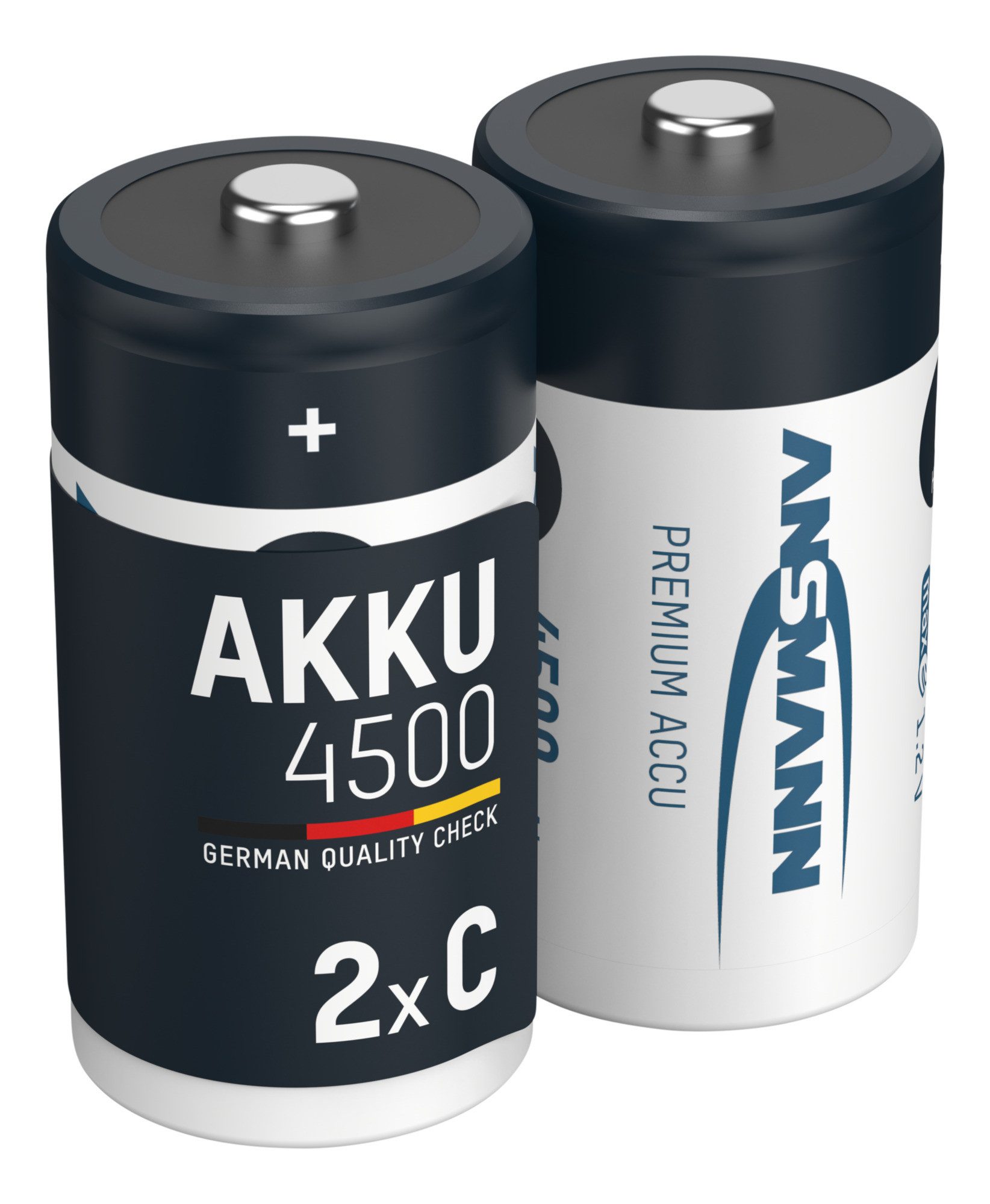 ANSMANN AG Akku C 4500mAh Baby NiMH 1,2V – 1000x wiederaufladbar (2 Stück) Akku 4500 mAh (1.2 V)