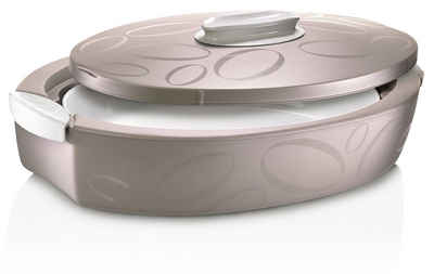 enjoy THE ITALIAN WAY OF LIVING Thermobehälter Thermobehälter für Speisen, Keramik, (Ein Thermobehälter mit Keramikschale, 4 Liter), hochwertige Keramikschale