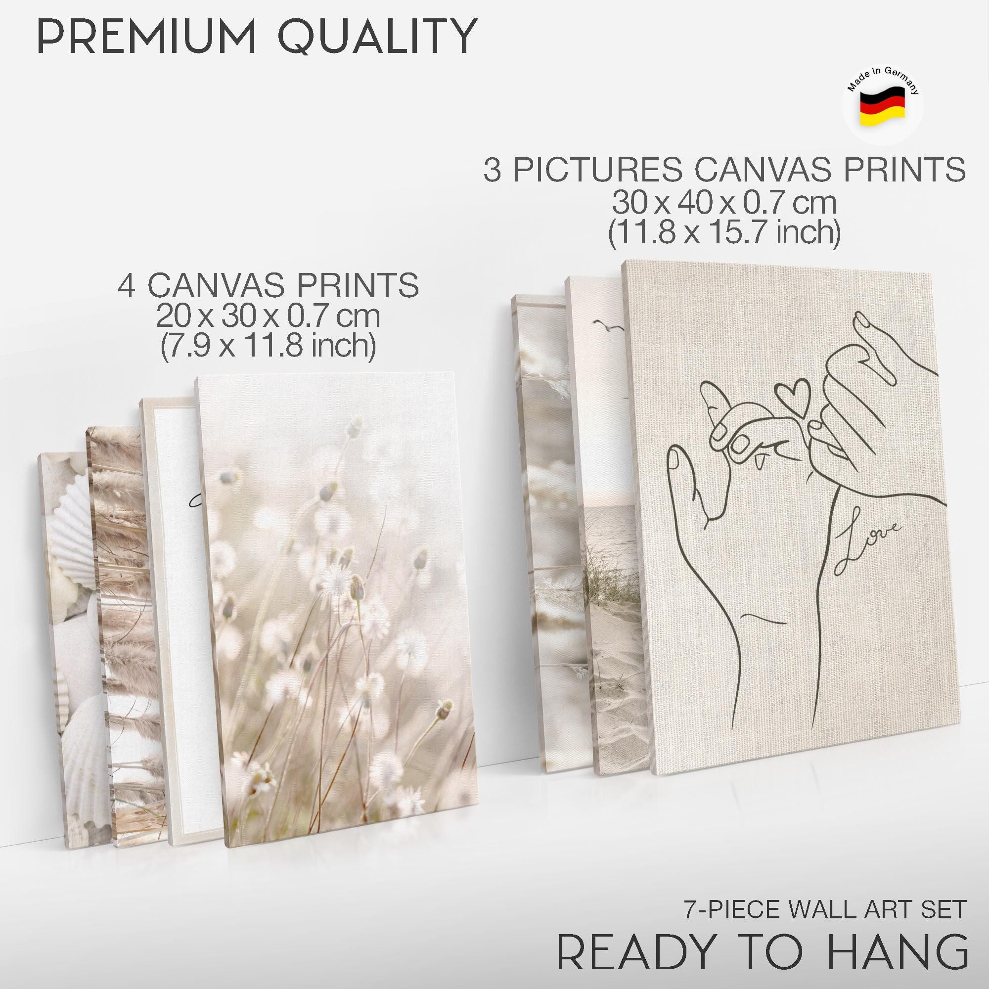 Novart Wandbild Boho Style Strand Meer Natur Wohnzimmer Schlafzimmer Wand Dekoration, Ostsee – Bild 5 von 5