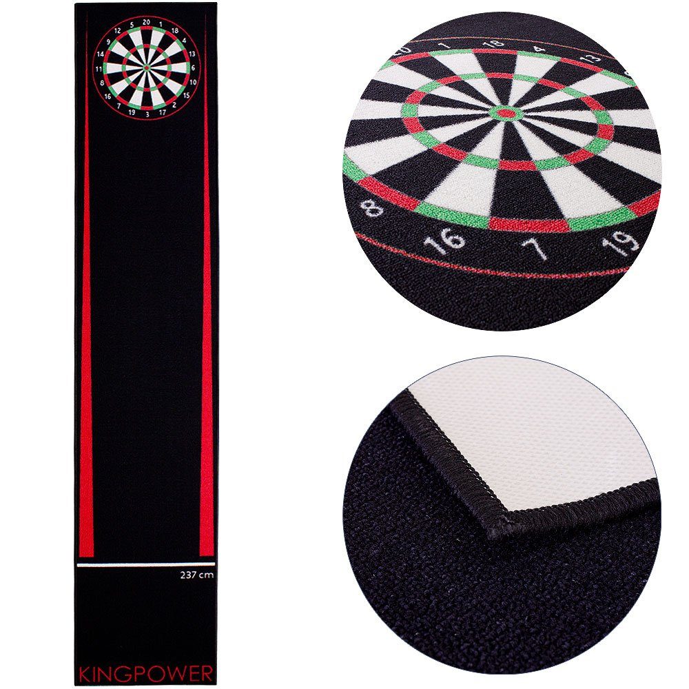 Dartmatte Dart Matte Dartteppich Turnier Matte Dartmatte Darts 290 x 60 cm Rot