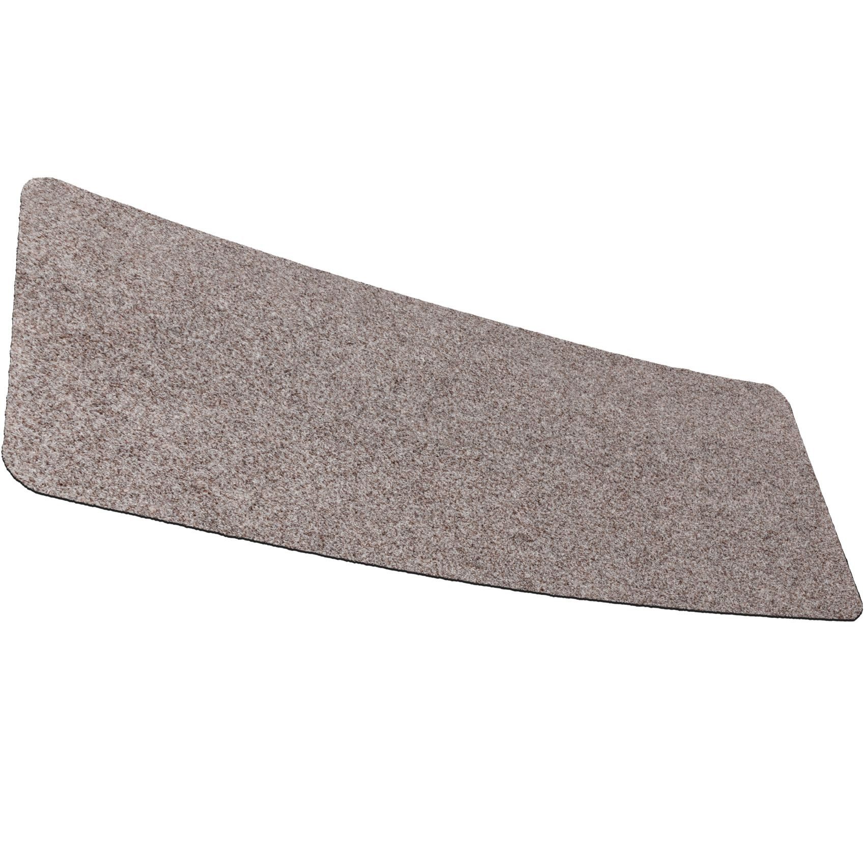 ANRO Fußmatte POET Schuhparkplatz schmal Schmutzfangmatte Unifarben, eckig, Höhe: 3 mm, Schuh-Abstellplatz rutschfest 25x60cm Kräusel Beige wasserdicht