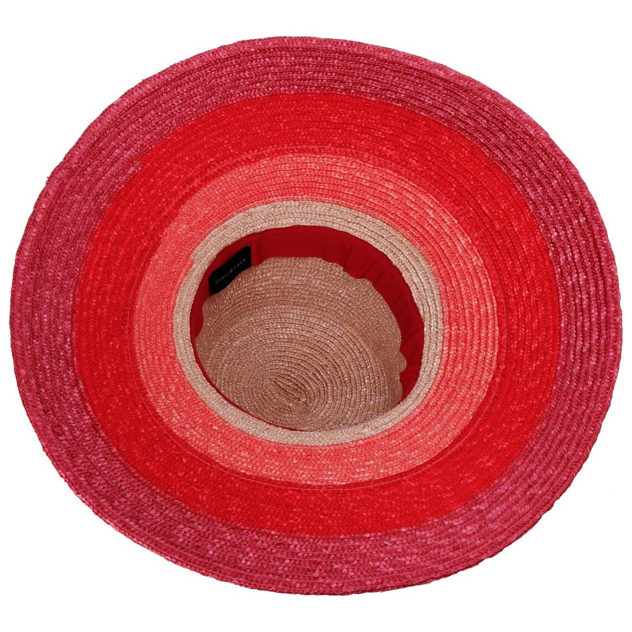 in Lierys Strohhut Italy mit rot Sonnenhut (1-St) Made Ripsband,