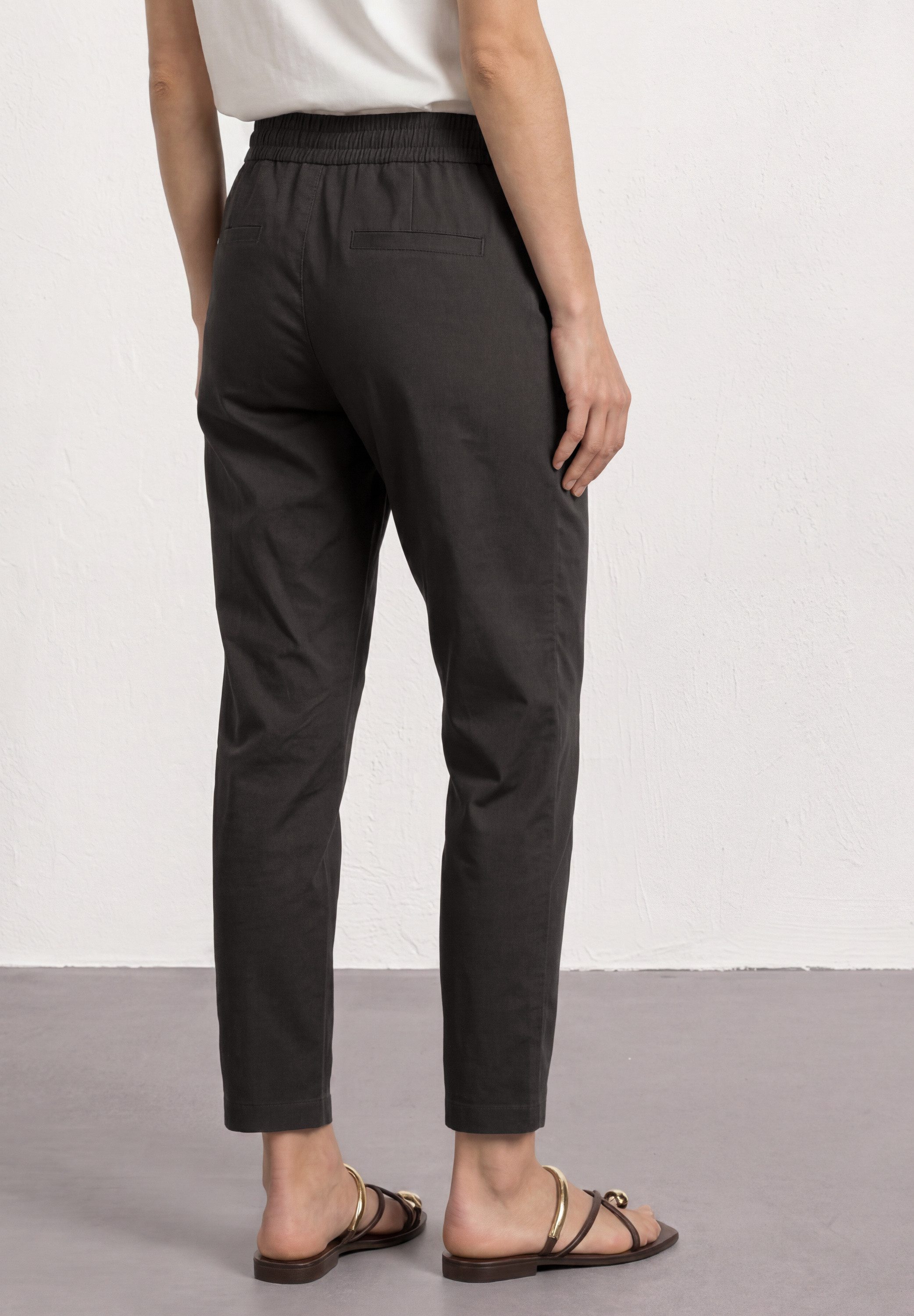 STREET ONE Chinohose Slim Leg Chino mit Elastikbund