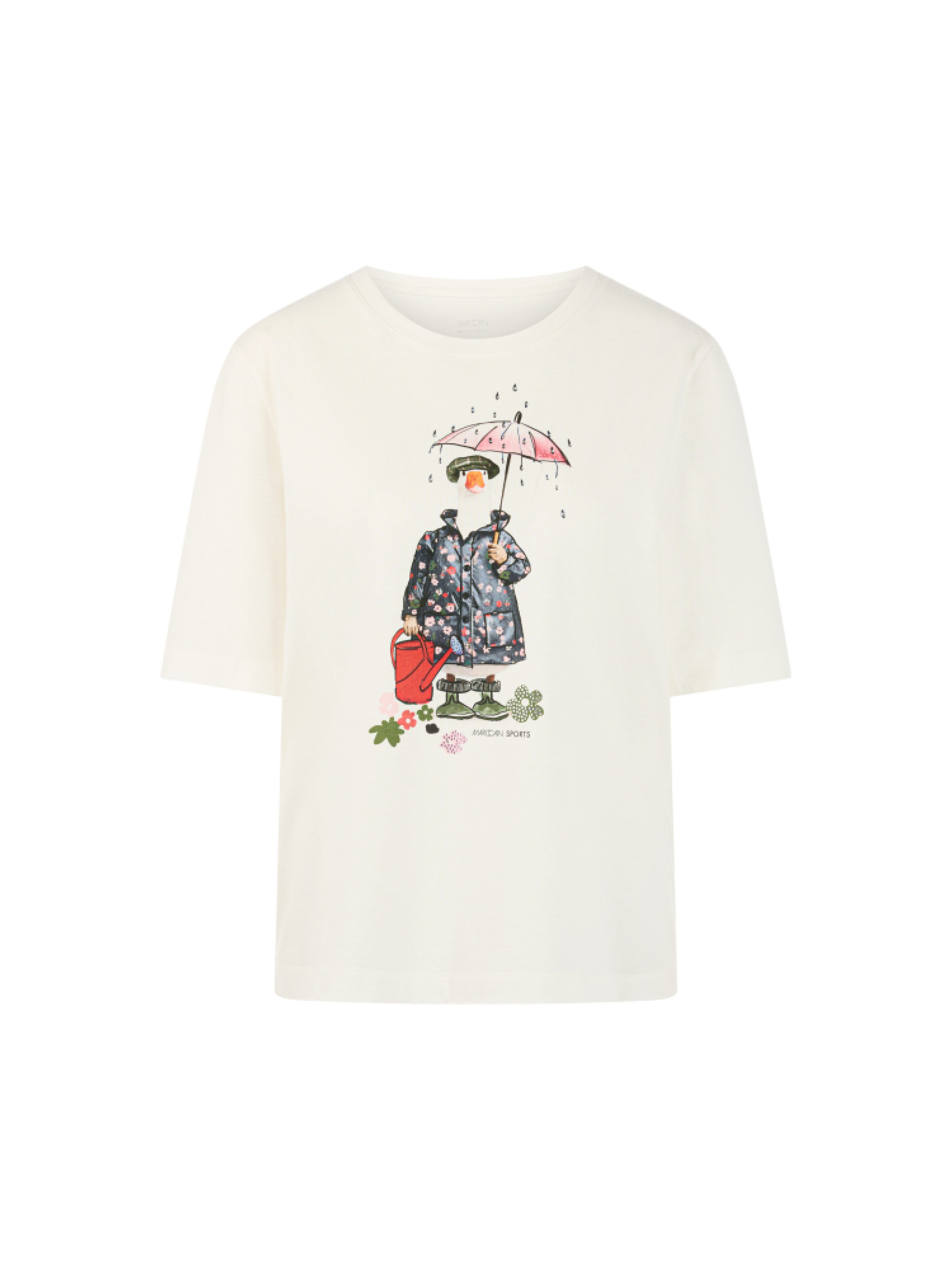 Marc Cain T-Shirt Countryside Calling Premium Damenmode mit Artwork-Print – Bild 4 von 5