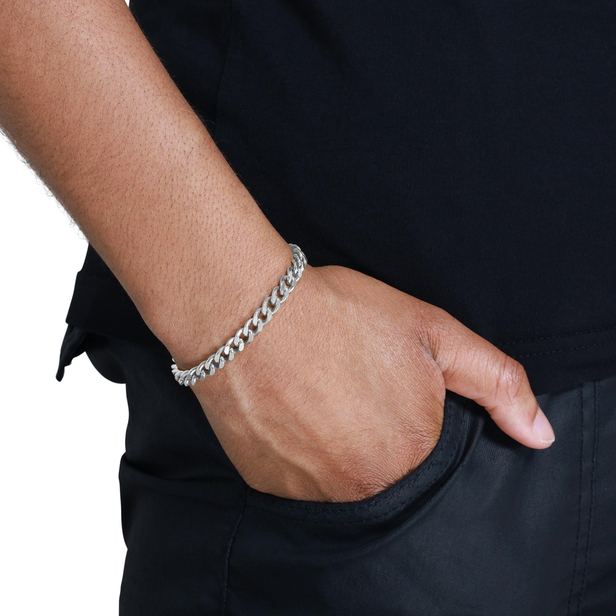 Herren (Armband, Armkette Geschenkverpackung), silberfarben poliert Armband Jason inkl. Heideman