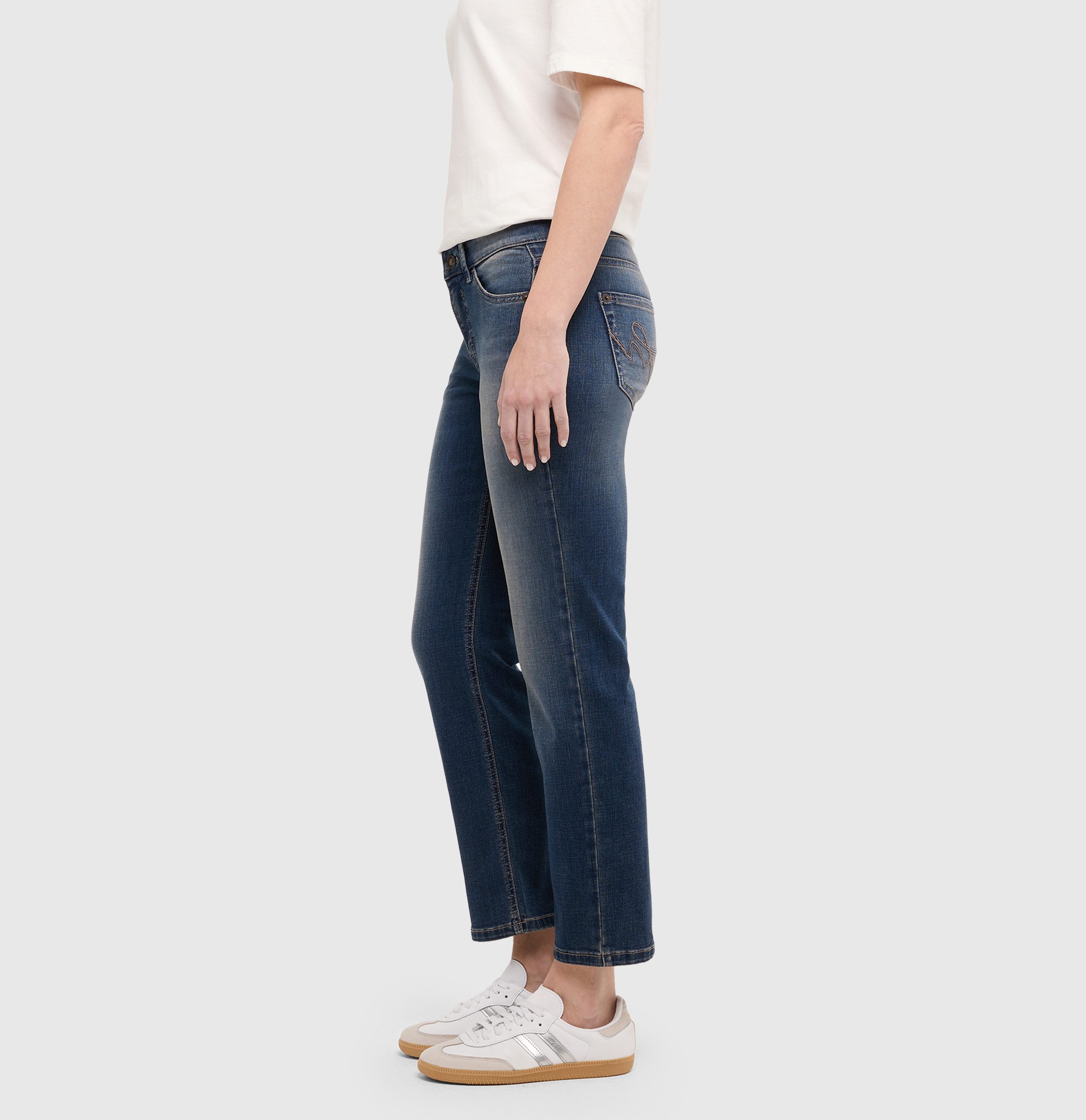 MAC Slim-fit-Jeans CARRIE straight Atmungsaktiver Ganzjahres-Denim