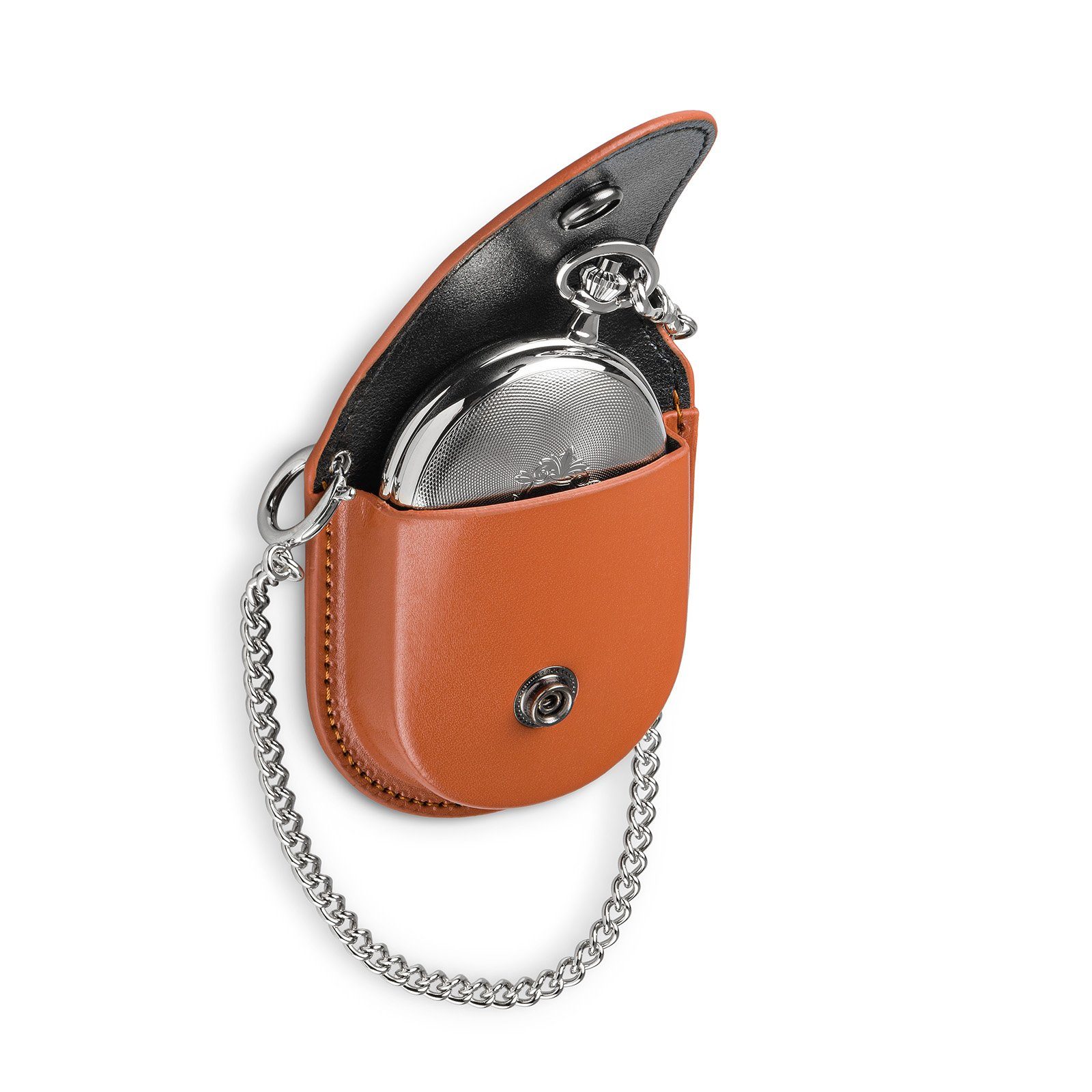 Hermann Jäckle Taschenuhr -Etui – Gürteltasche, braun, für 1 Uhr (HJGT1) – Bild 3 von 4