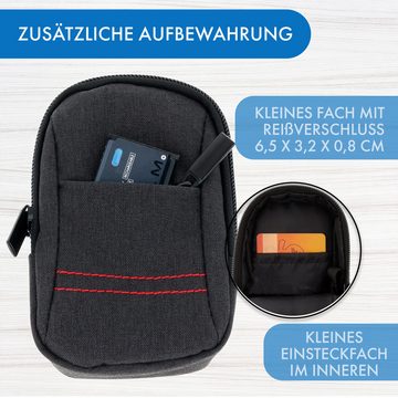 XiRRiX Kameratasche Tasche für Digitalkamera mit Trageschlaufe, incl. Karabiner (1-tlg), sehr gute Polsterung und optimaler Schutz