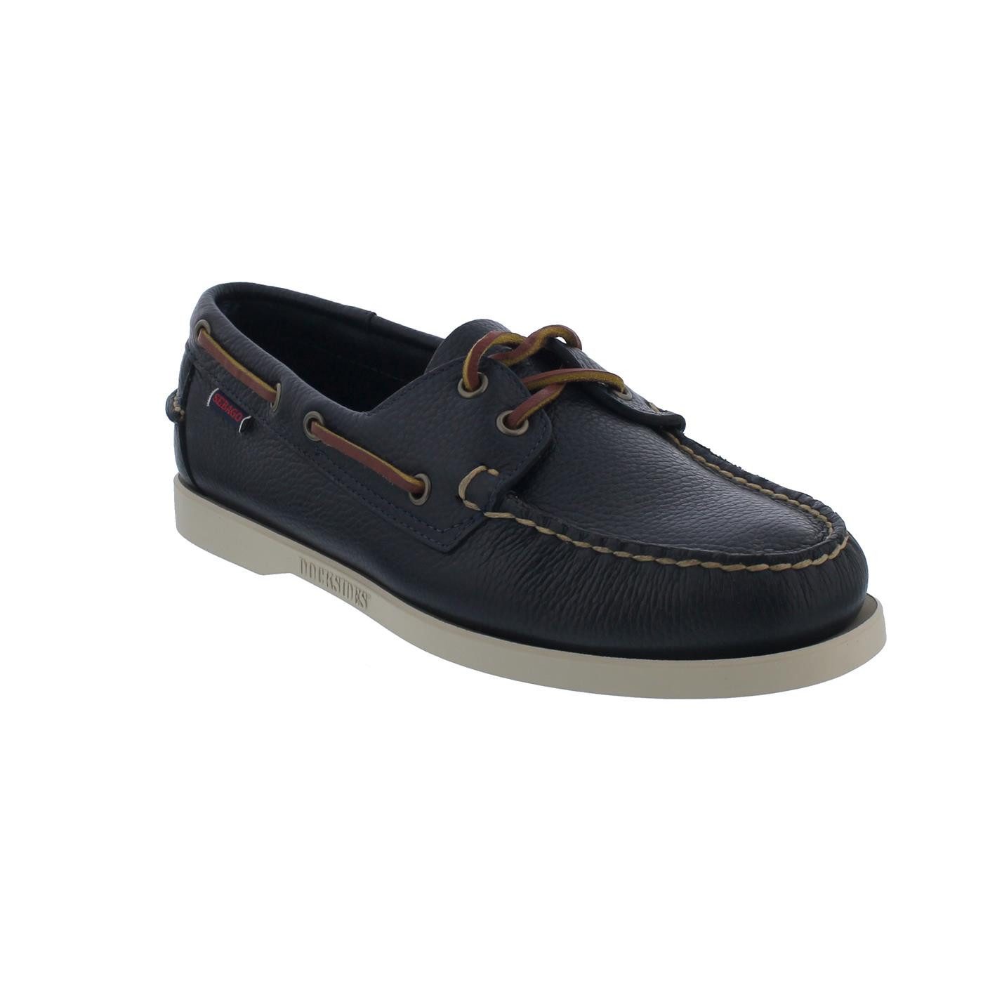 Sebago Sebago Docksides, Martellato (Glattleder), Blue Navy Men 73118WW-908 Bootsschuh
