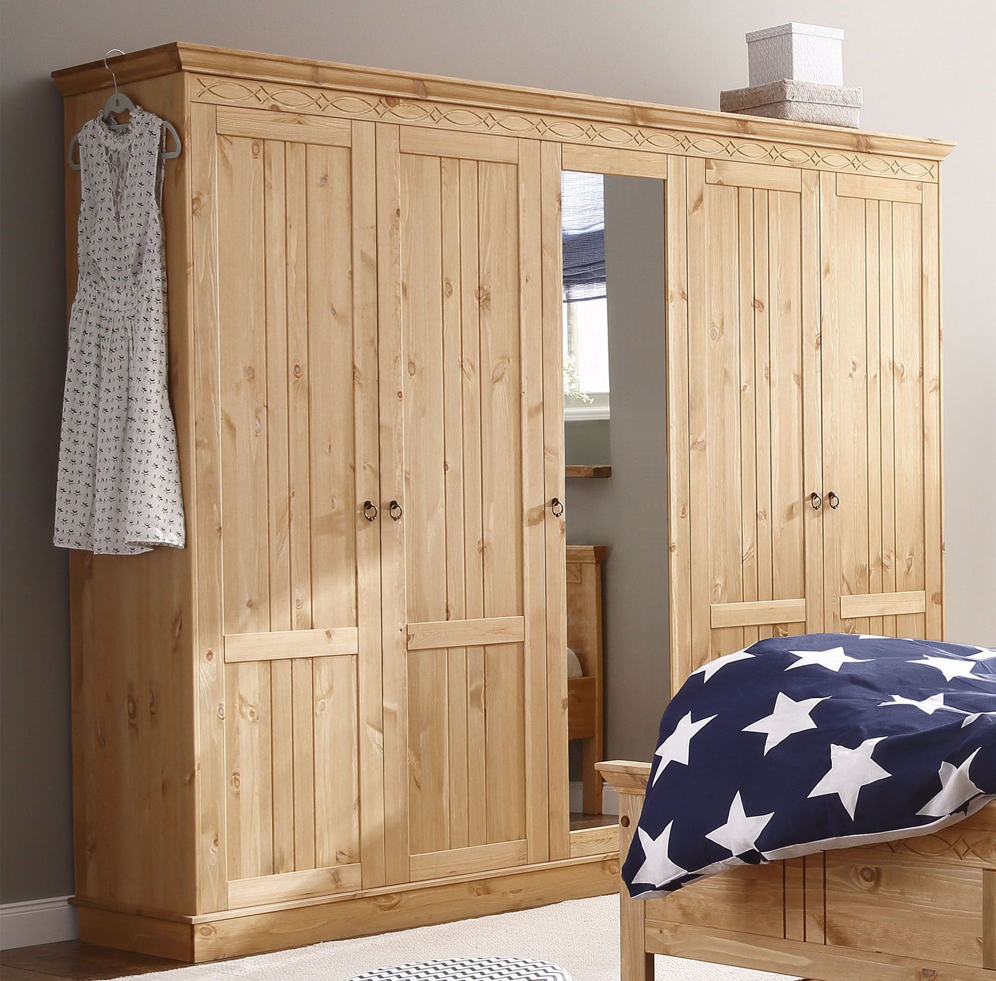 OTTO home Kleiderschrank Indra (3 Breiten: 100/145/233 cm H/T ca.187/54 cm) günstig online kaufen